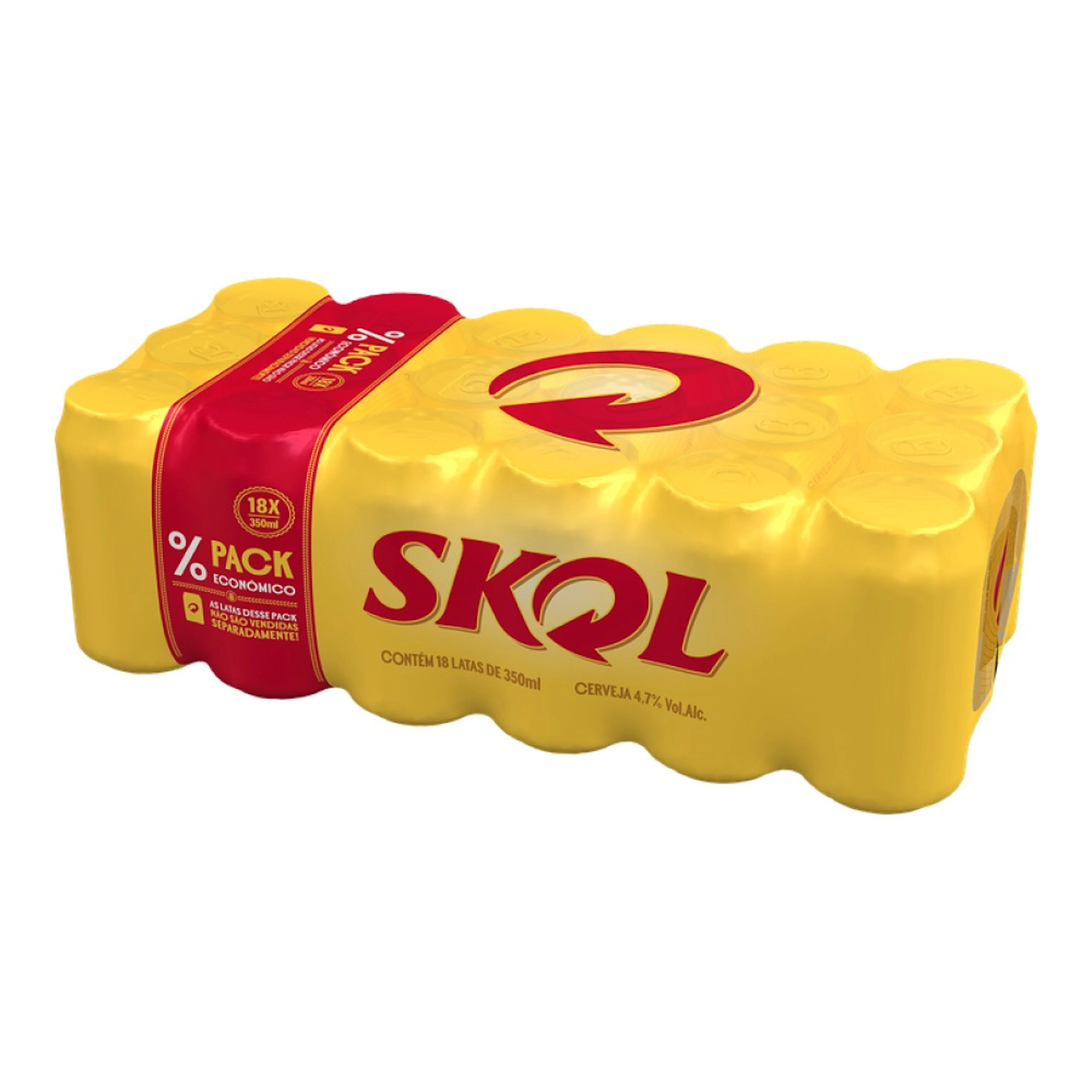 Skol 350ml - Pack Econômico (18 unidades)