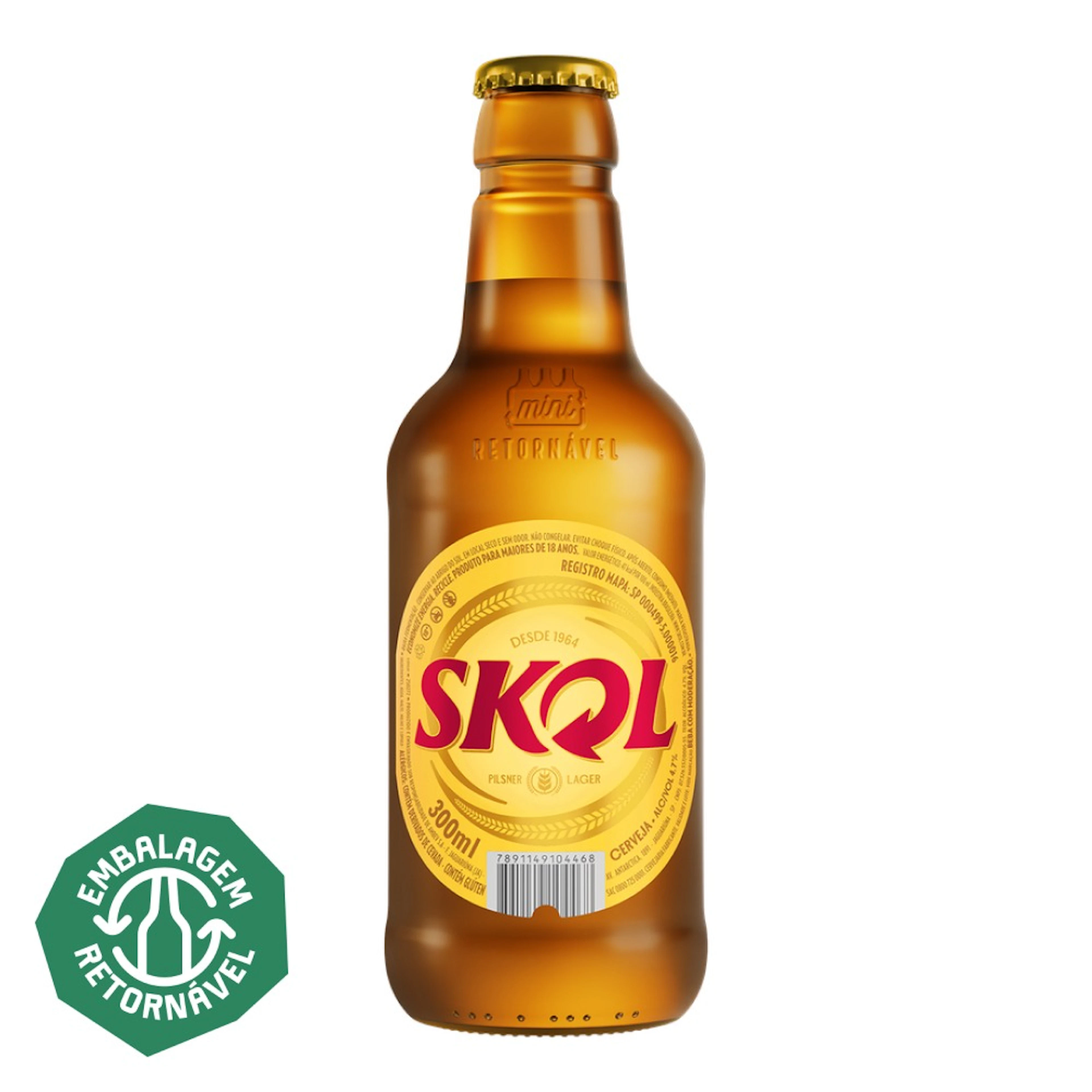 Skol 300ml | Apenas o Líquido