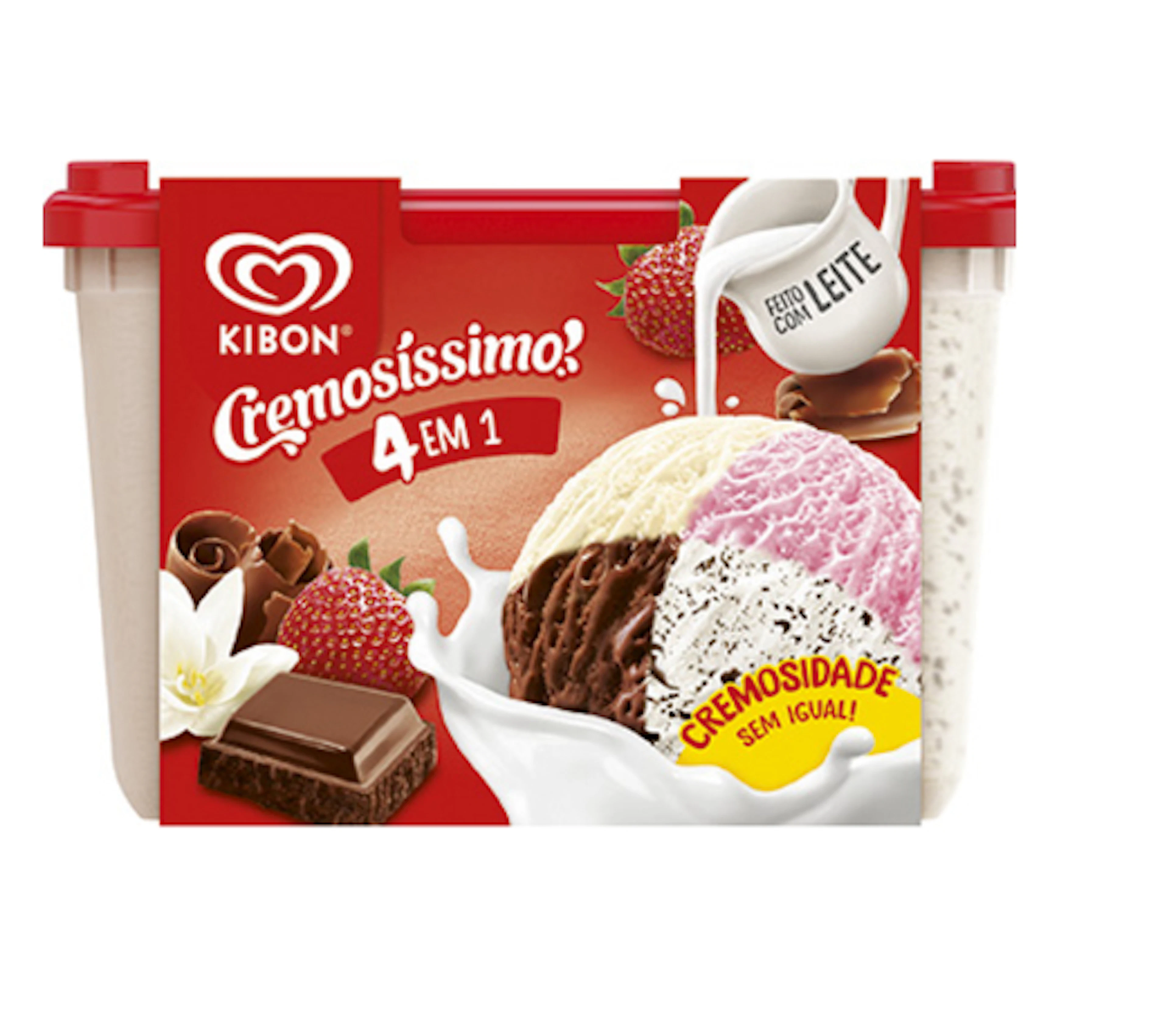 Sorvete Cremosíssimo 4 em 1 Kibon 2L