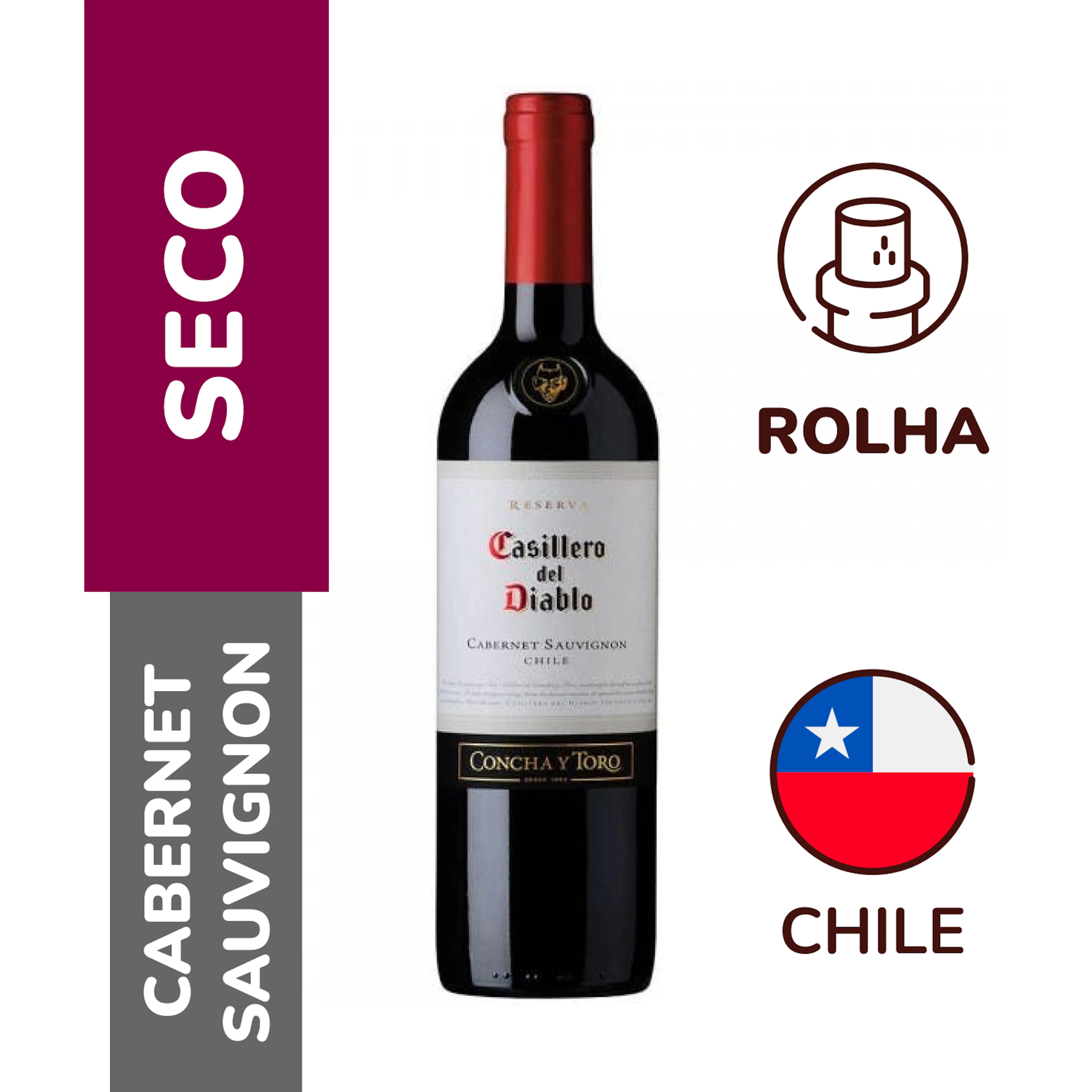 Vinho Tinto Seco Cabernet Sauvignon Casillero del Diablo 750ml