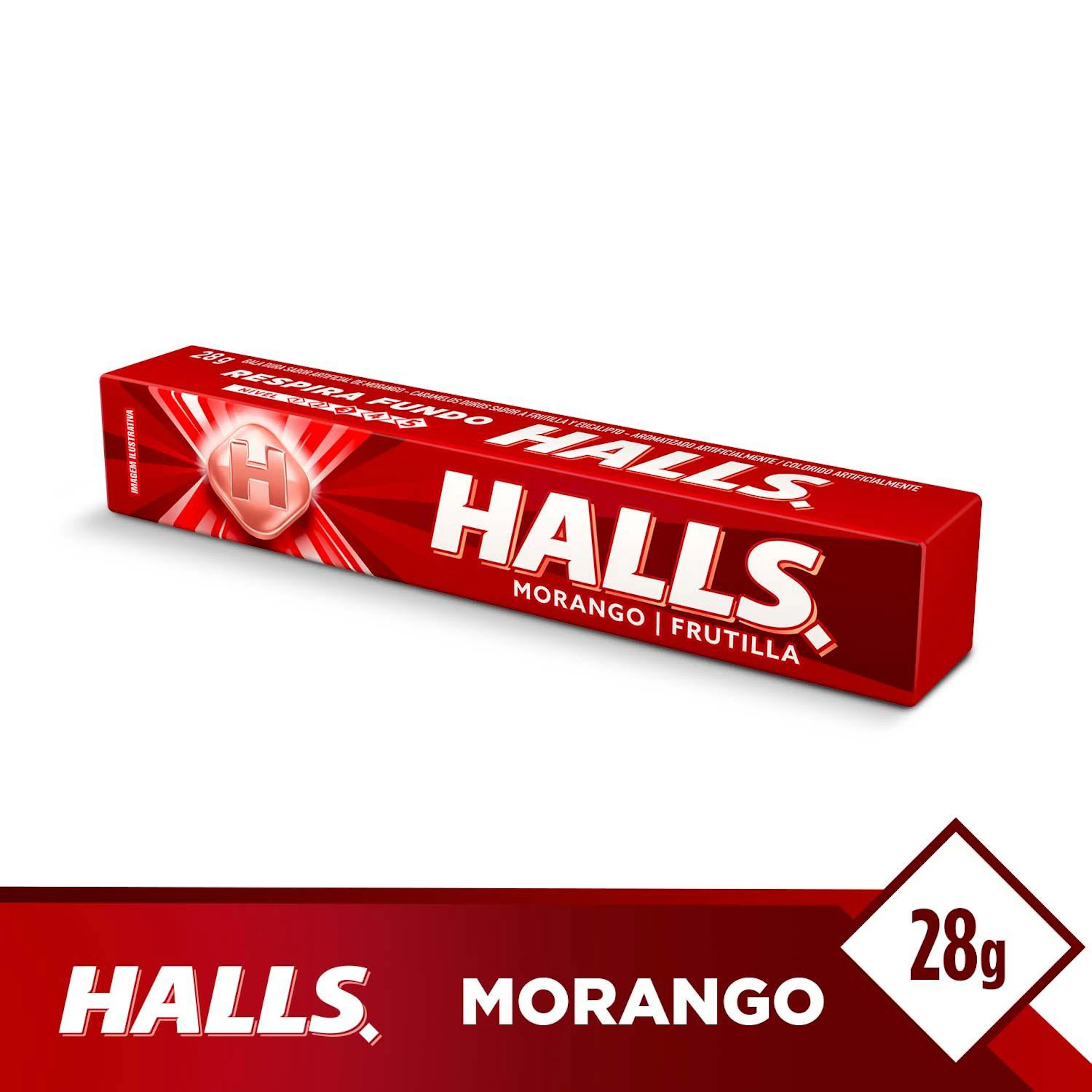 Bala Halls Morango 28g