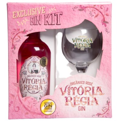 Kit Gin Vitória Régia Rosé 750ml + Taça