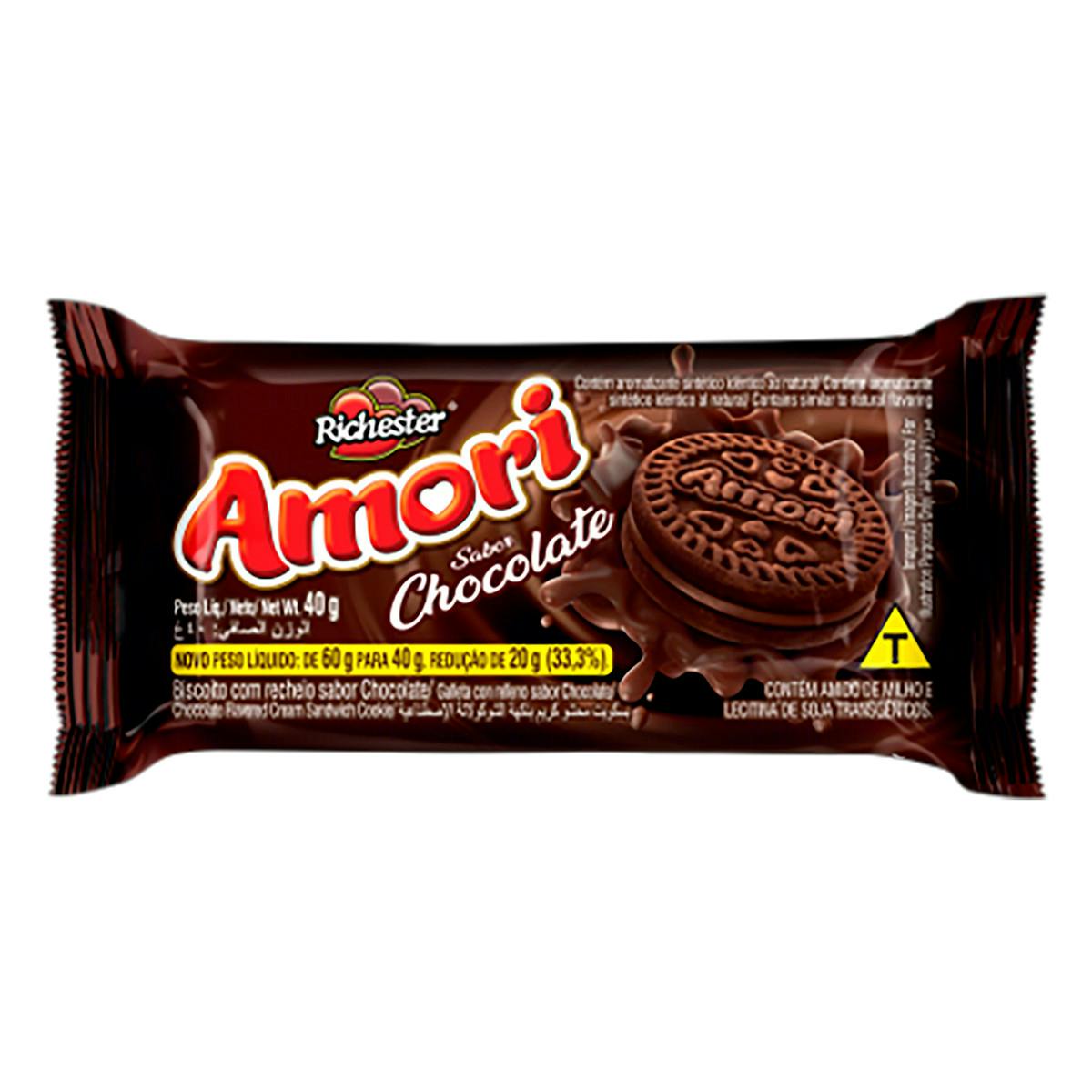 Richester Amori Recheado com Chocolate 40g