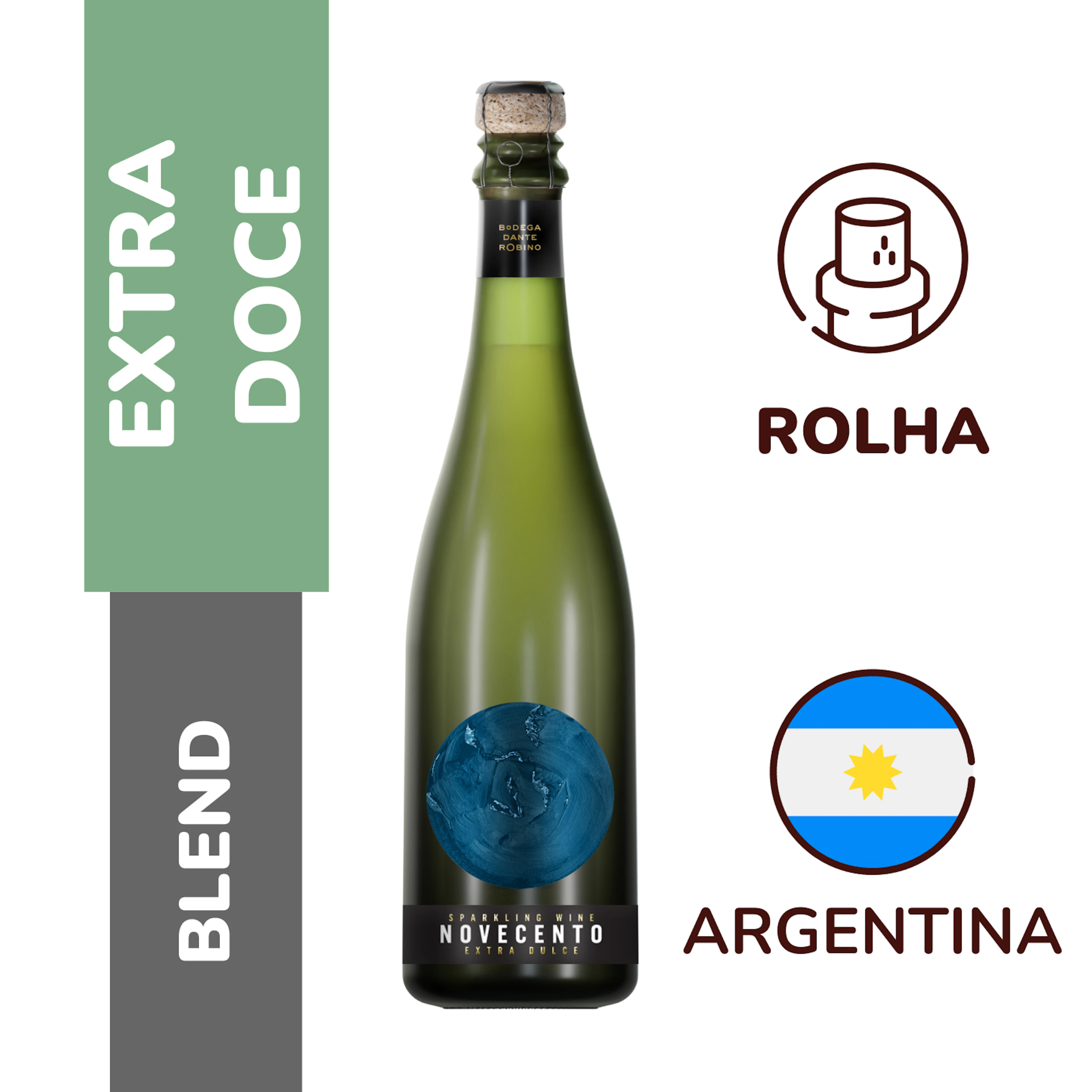 Vinho Espumante Branco Doce Novecento 750ml