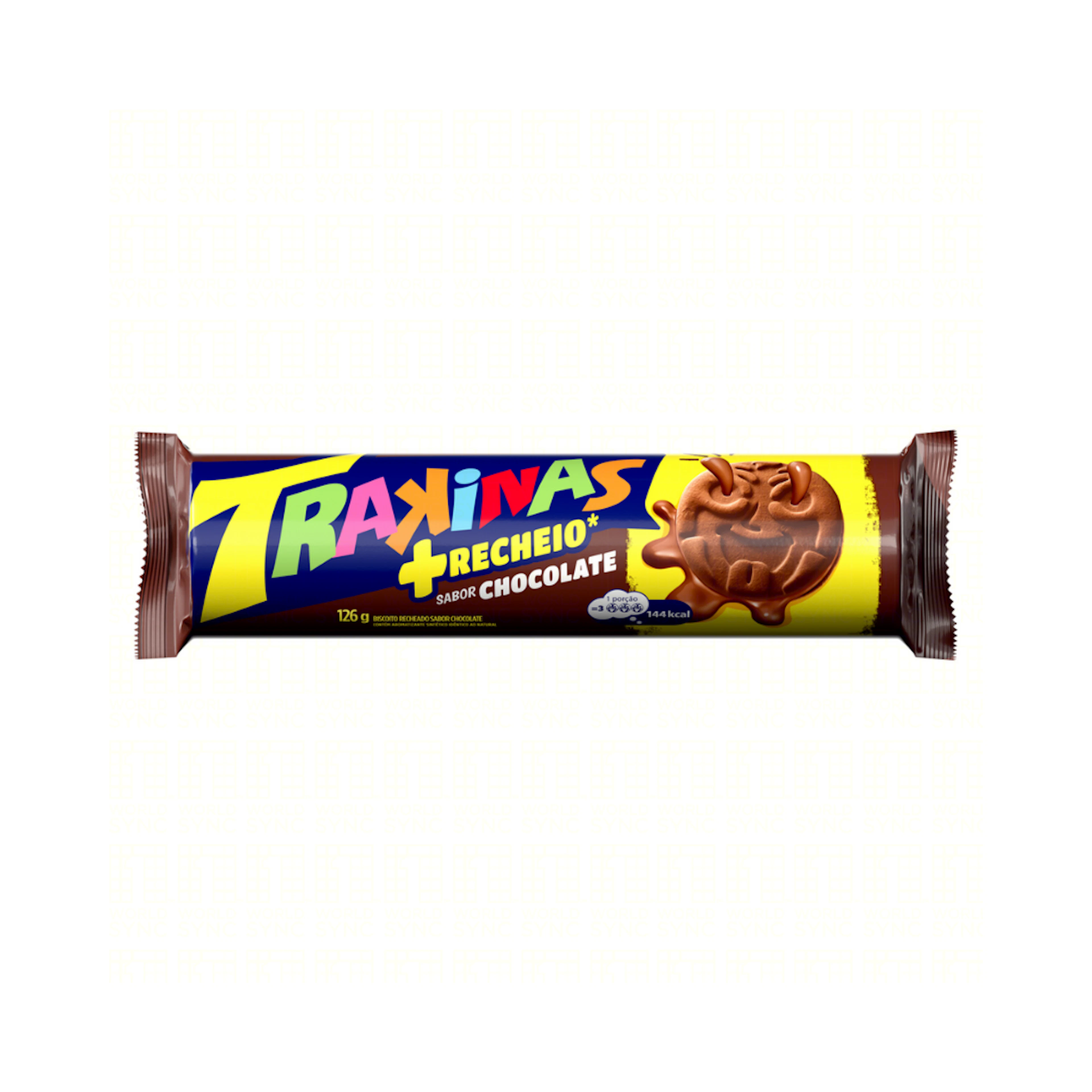 Biscoito Recheado Trakinas Chocolate 126g