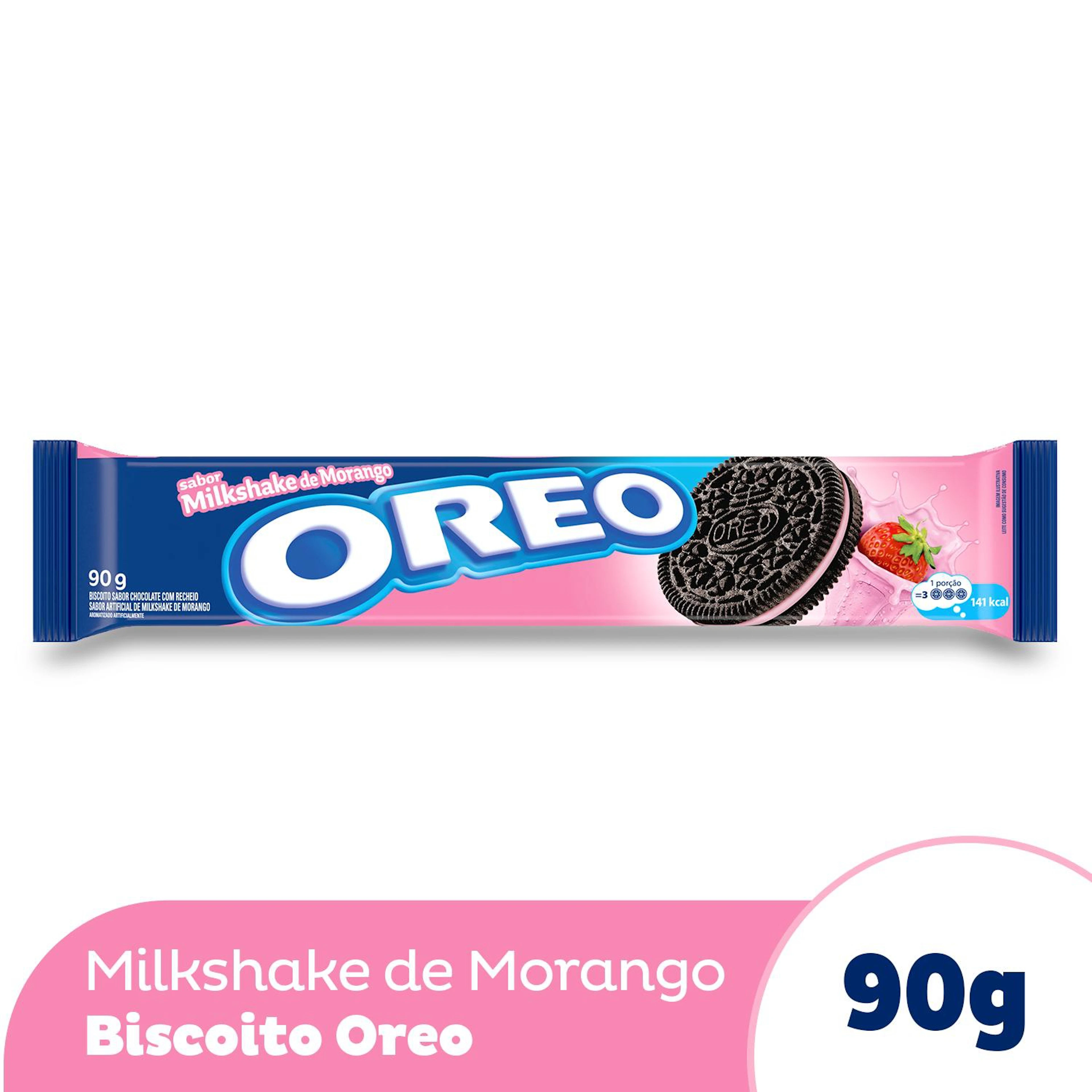 Biscoito Oreo Milkshake de Morango 90g