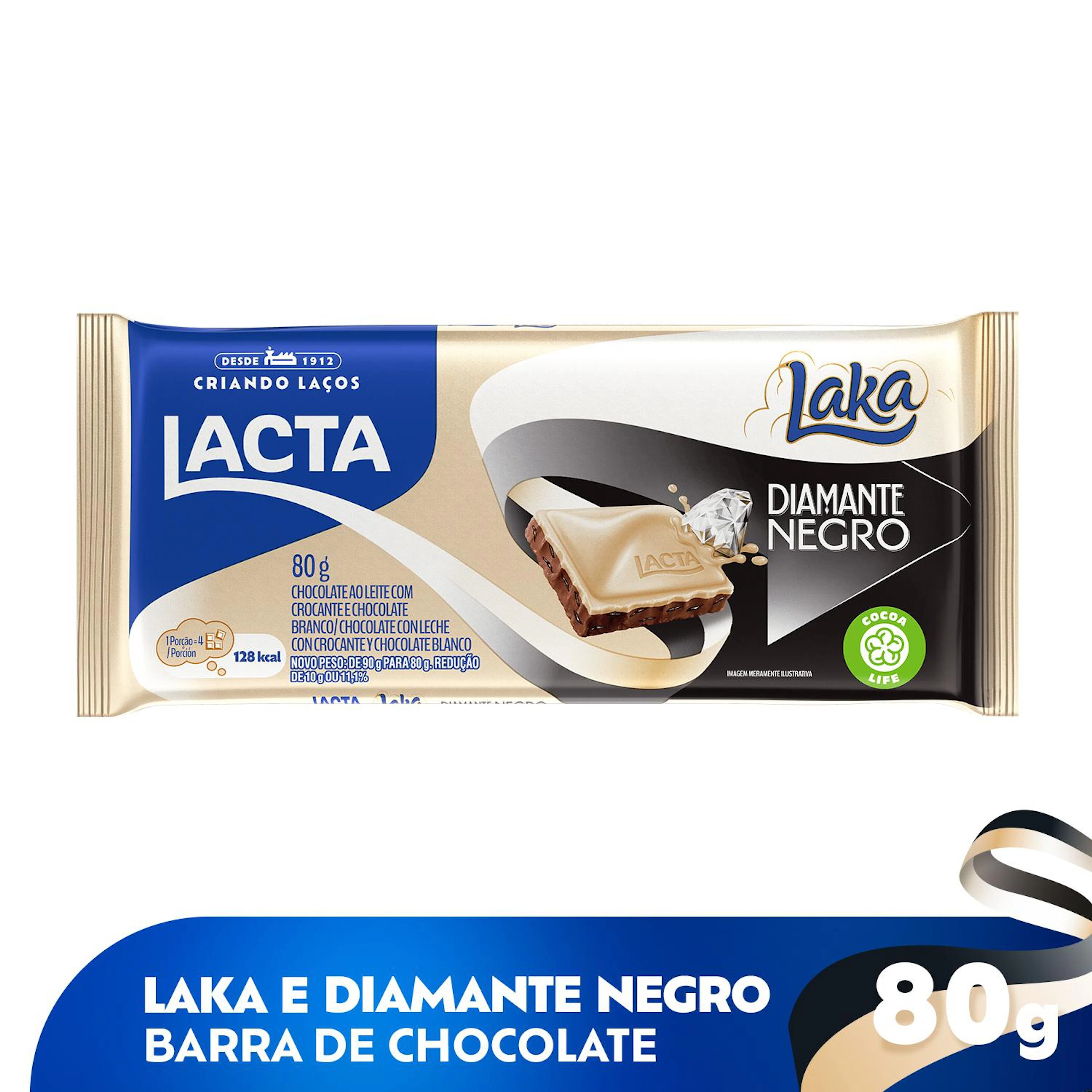 Chocolate Diamante Negro Laka 80g