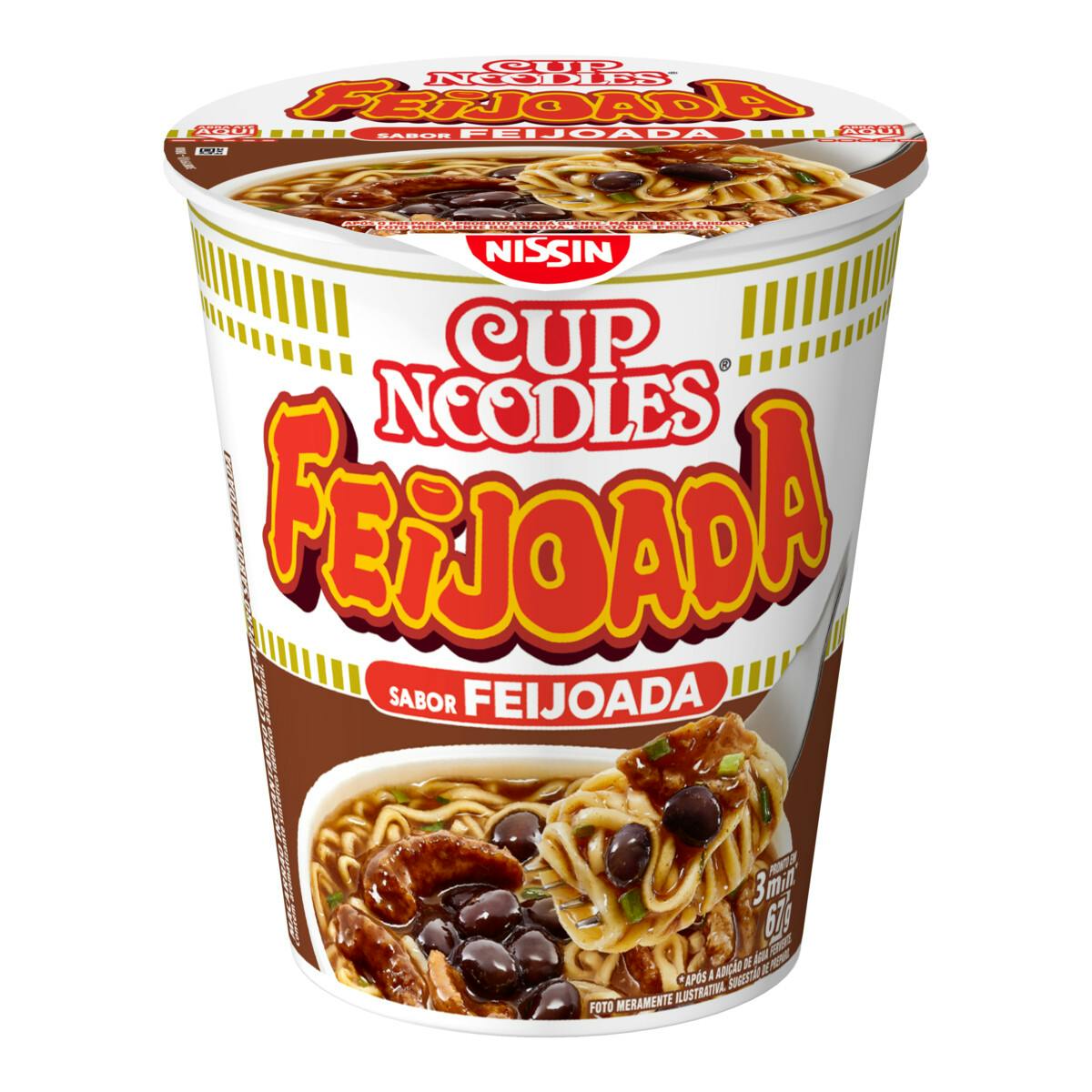  Cup Noodles Feijoada Nissin Miojo 67g