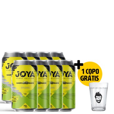 Combo JOYA Hard Seltzer Lemonade 350ml - 8 unid. + 1 Copo Zé Grátis
