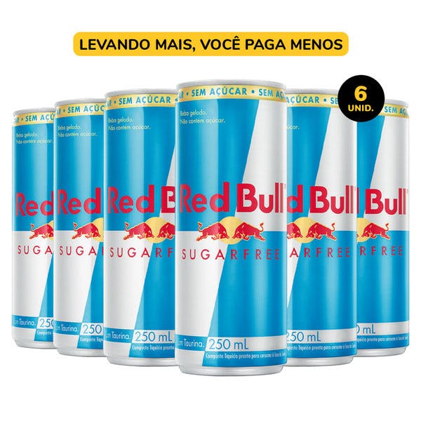 Red Bull Sugarfree 250ml - Pack 6 unidades