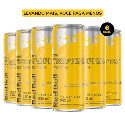 Red Bull Tropical 250ml - Pack 6 unidades
