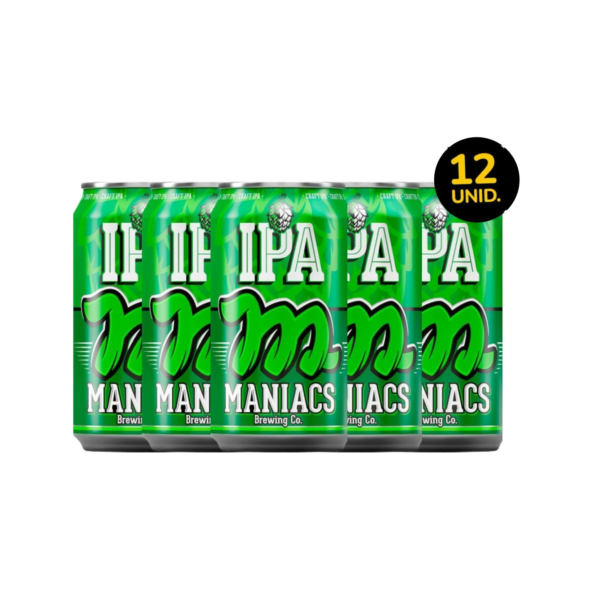Cerveja Maniacs IPA 350ml - Pack de 12 Unidades