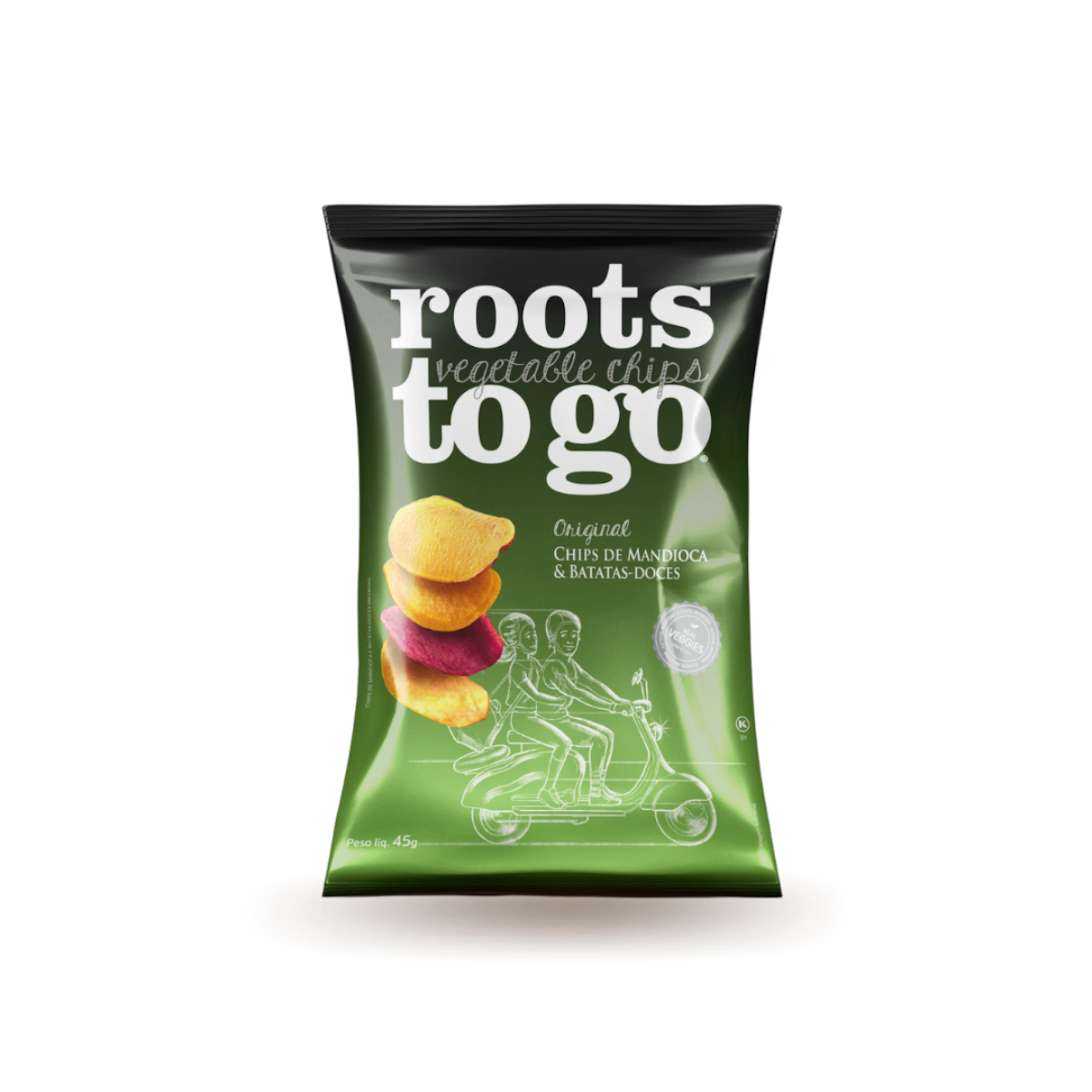 Chips de Mandioca e Batatas-Doces Roots to Go 45g