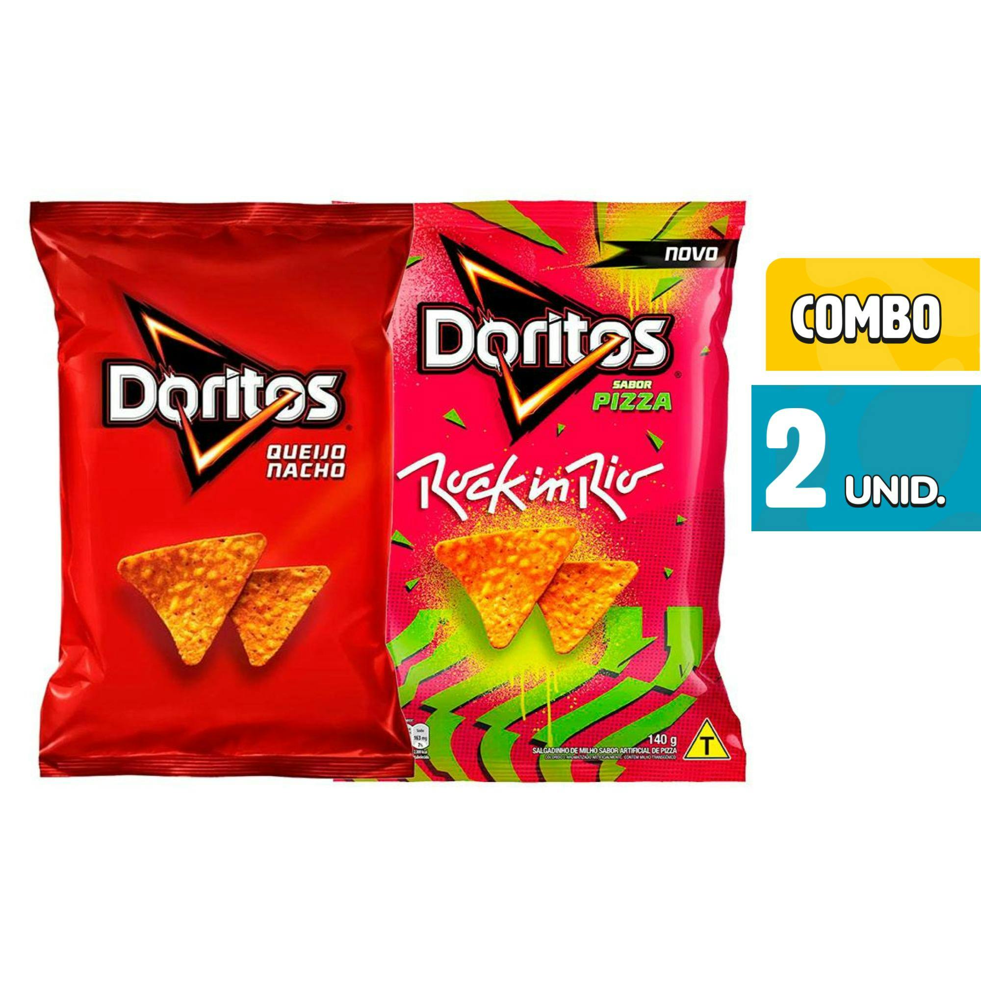 Combo 1 Doritos Queijo Nacho 84g + 1 Doritos Rock in Rio 78g
