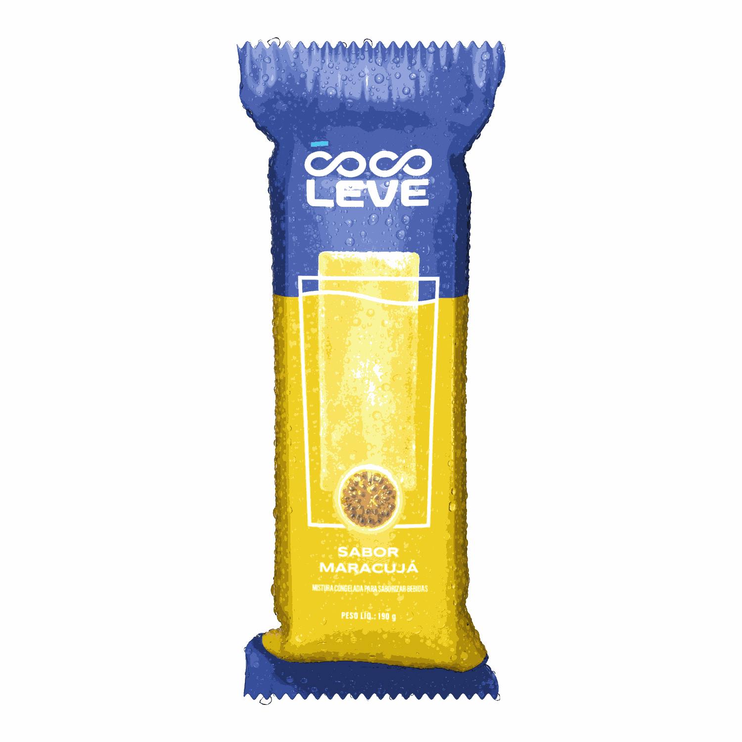 Gelo Saborizado Maracujá Coco Leve 190g