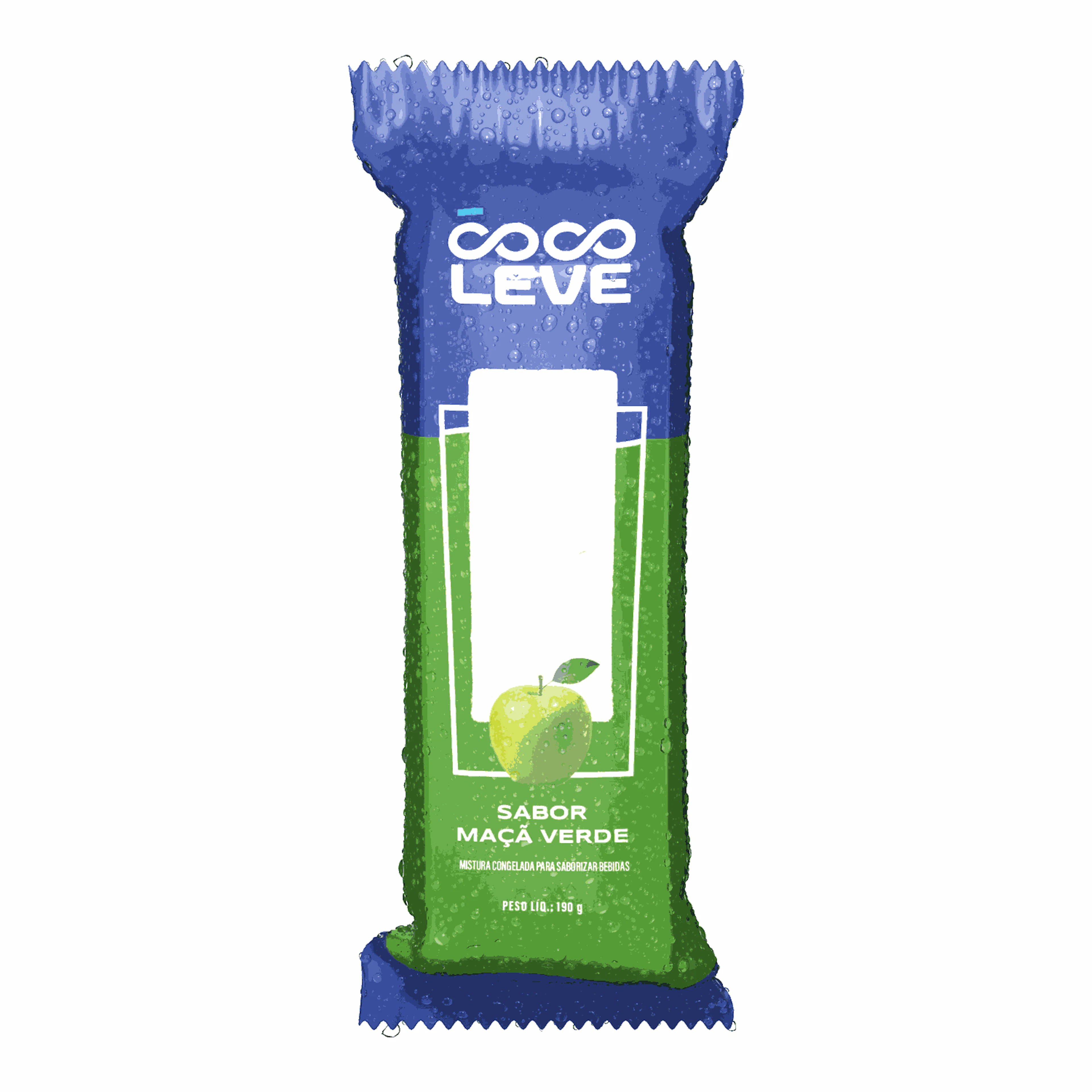 Gelo Saborizado Maçã Verde Coco Leve 190g