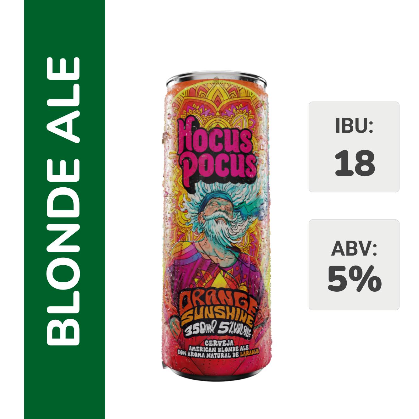 Cerveja Hocus Pocus Orange Sunshine Lata 350ml