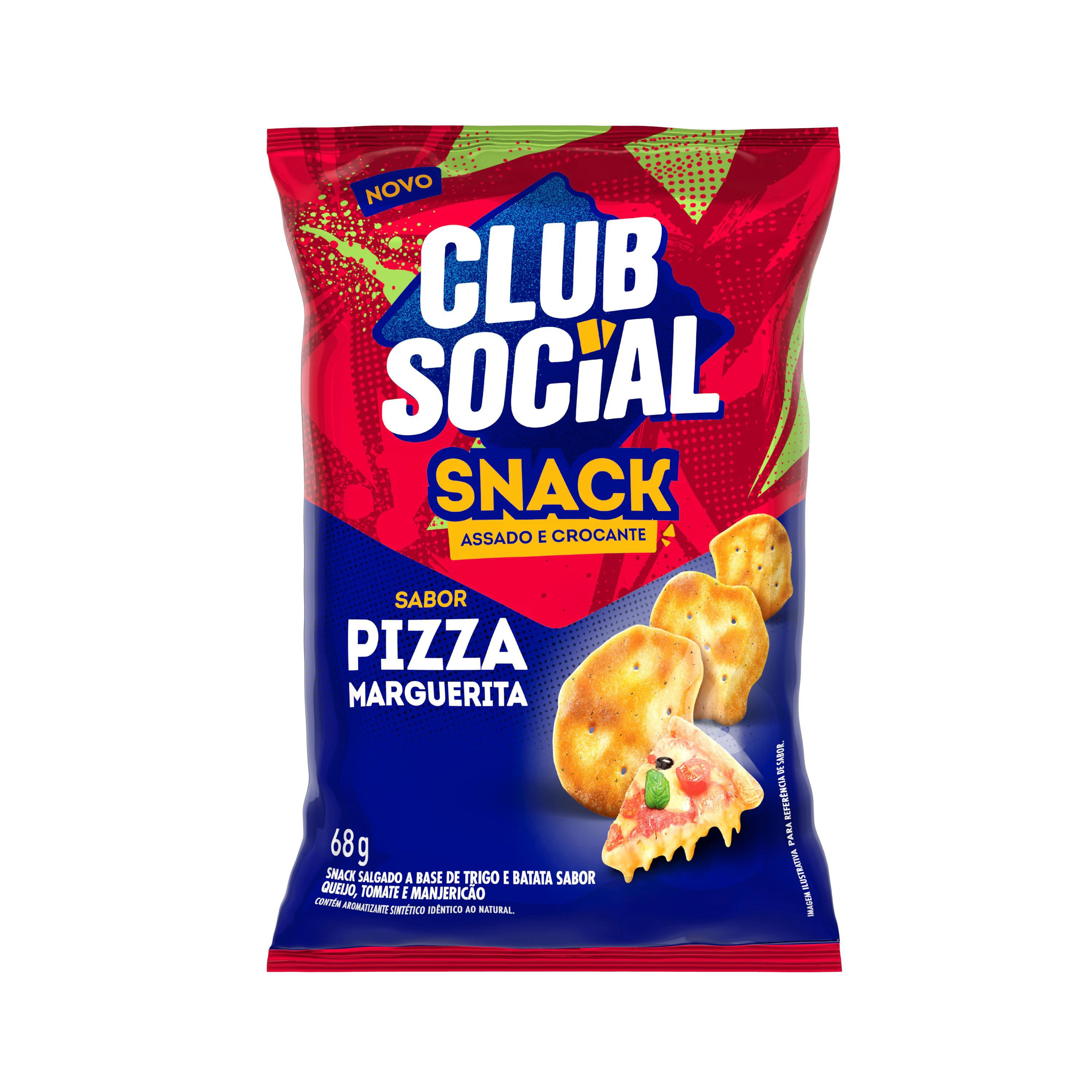 Salgadinho Club Social Snack Pizza Marguerita 68g