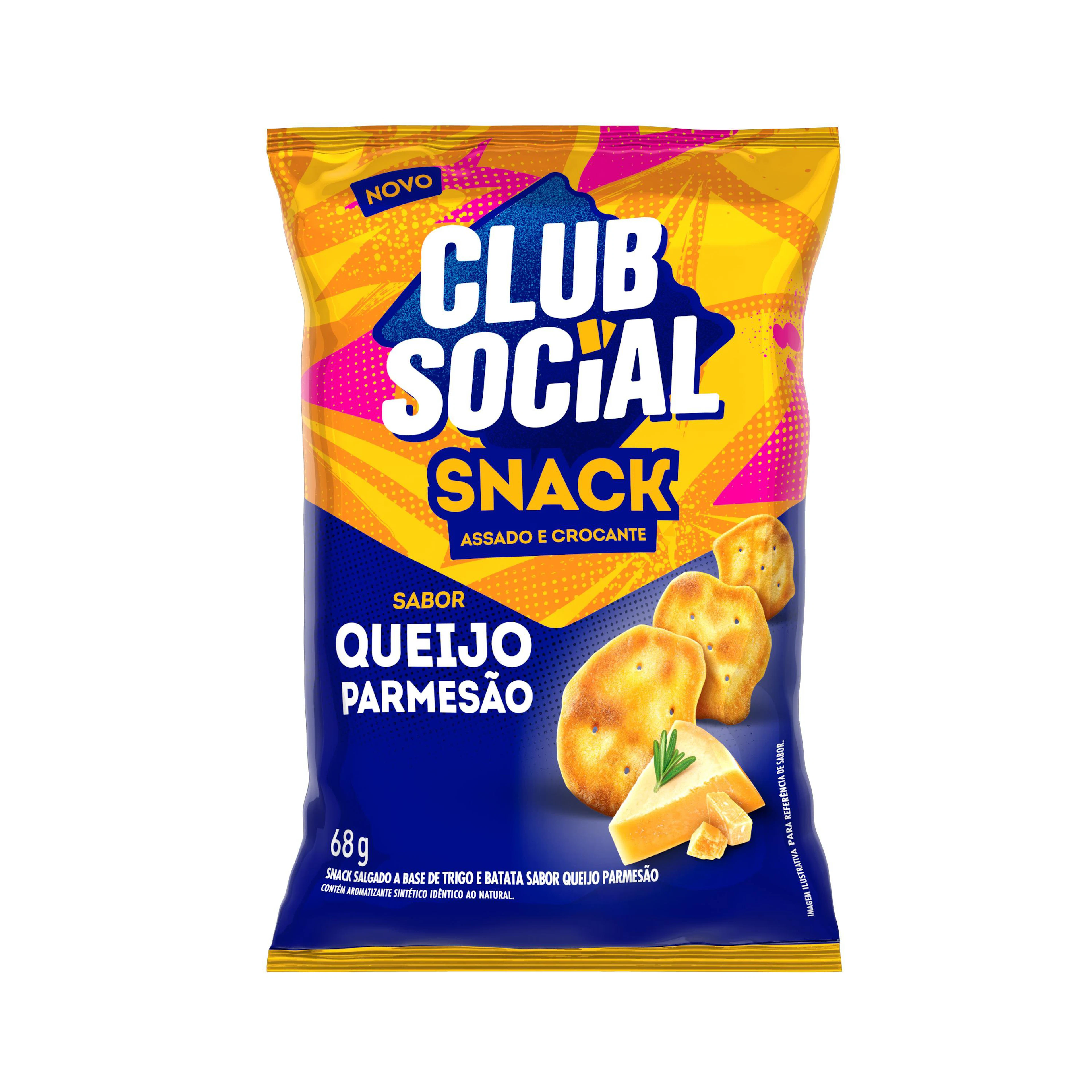 Salgadinho Club Social Snack Queijo Parmesão 68g