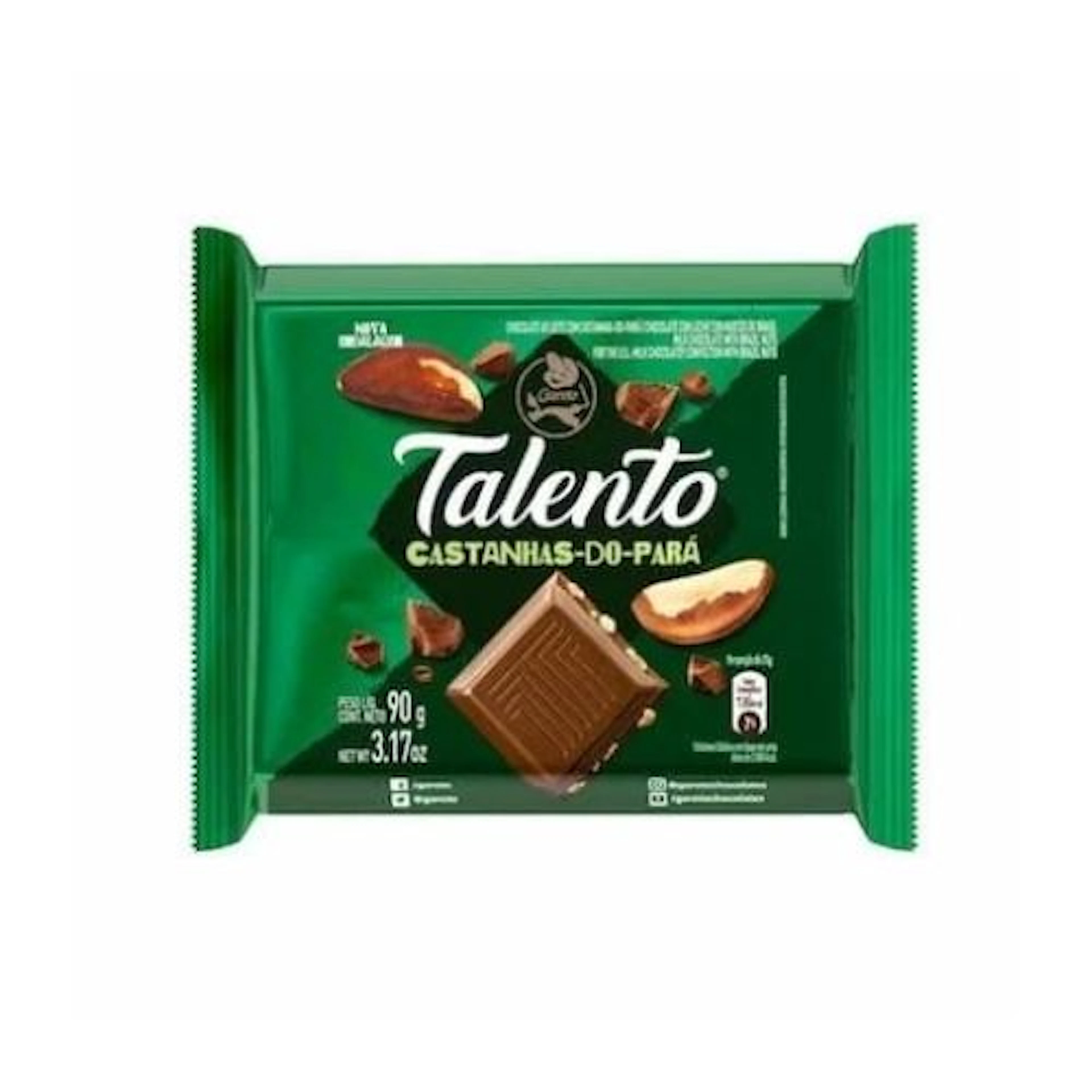 Chocolate Ao Leite com Castanha do Pará Talento 85g