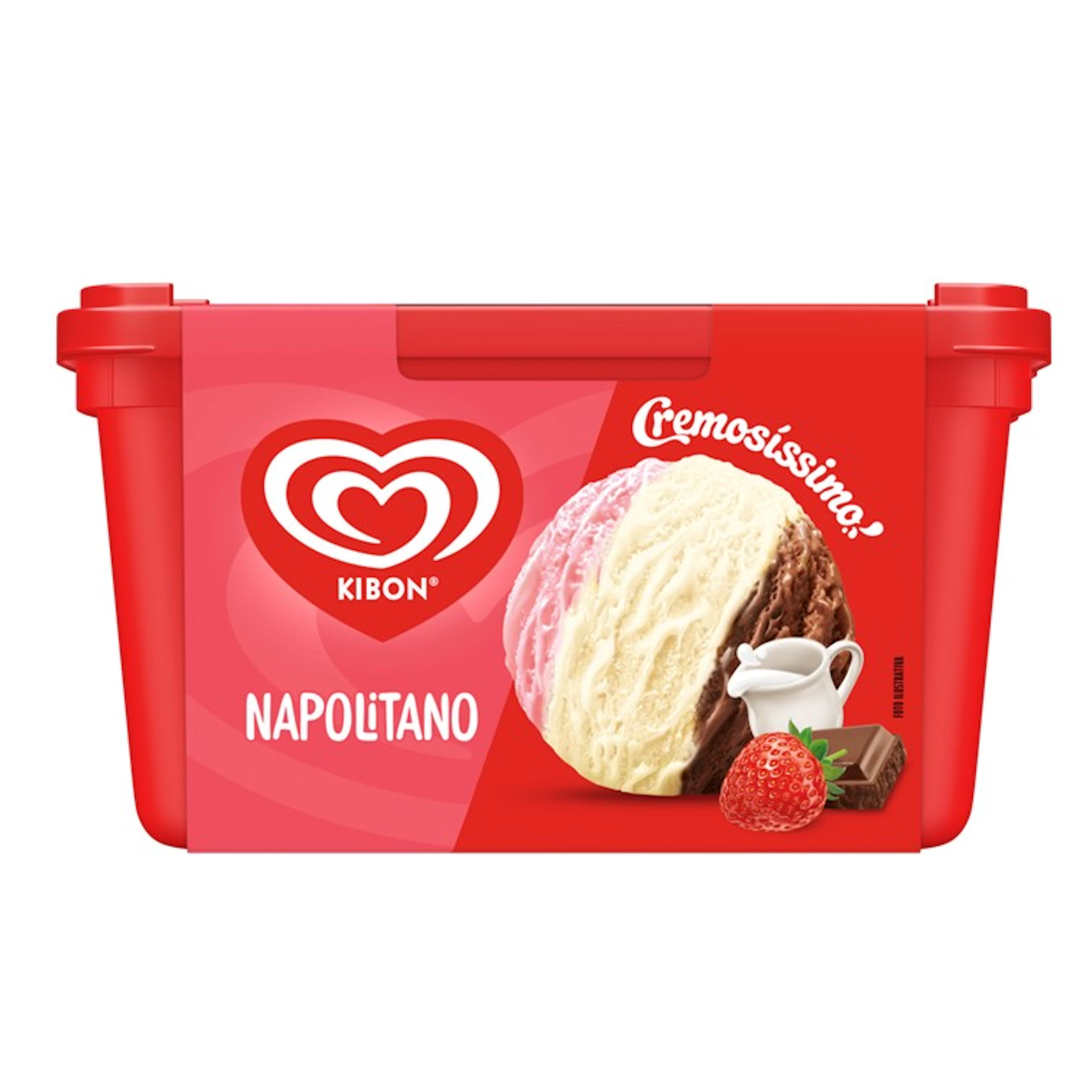 Sorvete Kibon Pote Cremosíssimo Napolitano 1,5L