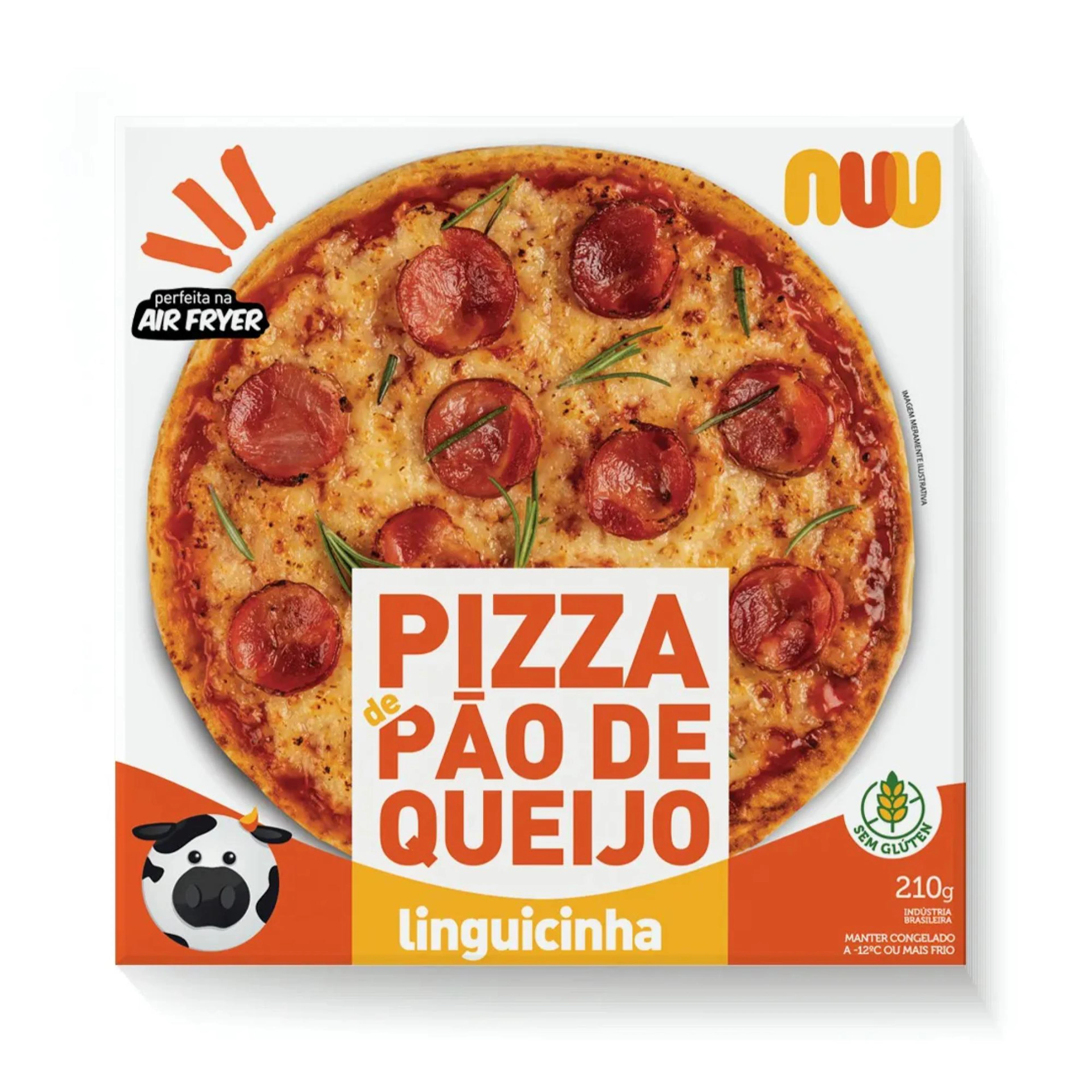 Pizza Brotinho de Pão de Queijo com Linguicinha NUU 210g