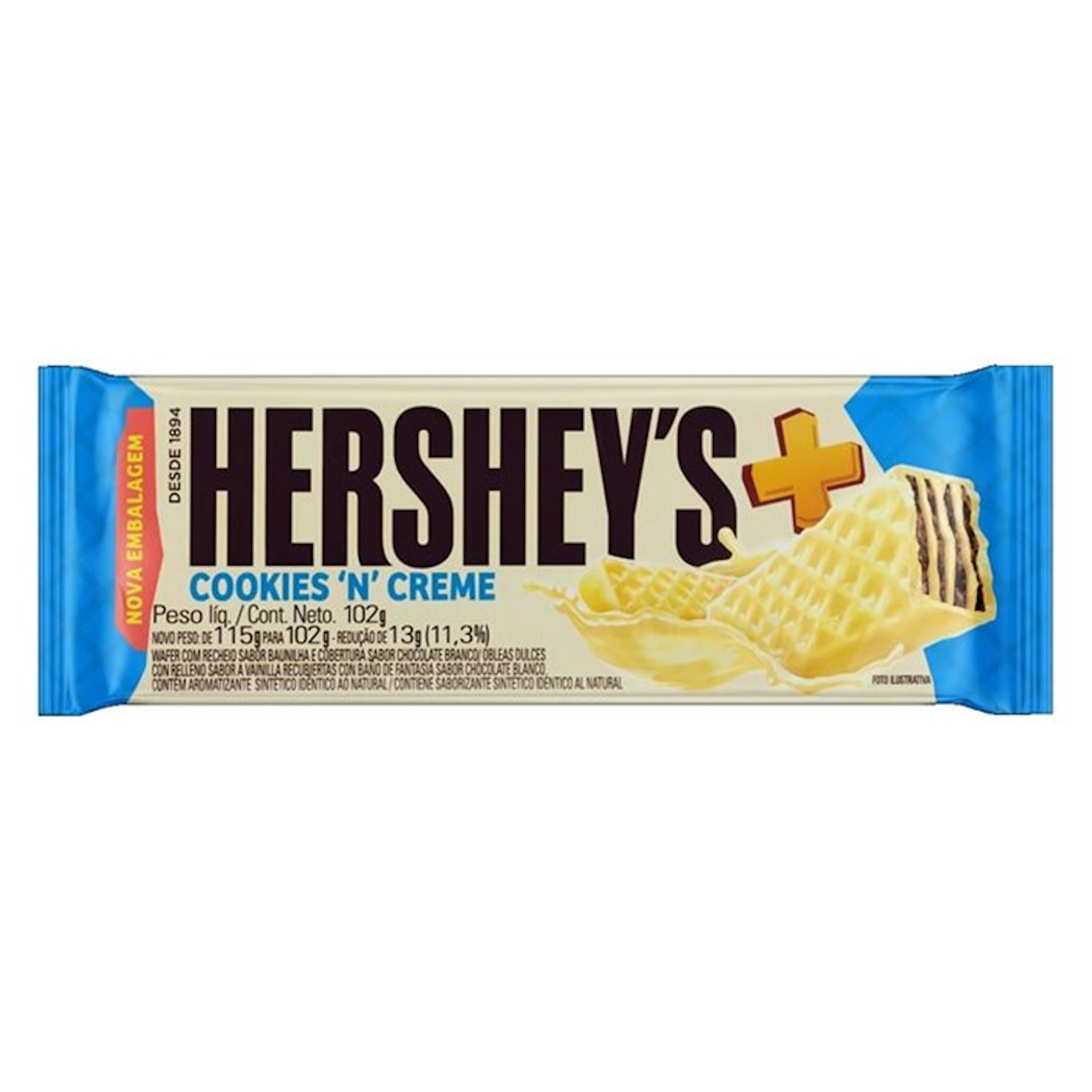 Wafer Hershey's Mais Cookies 'N' Creme 102g