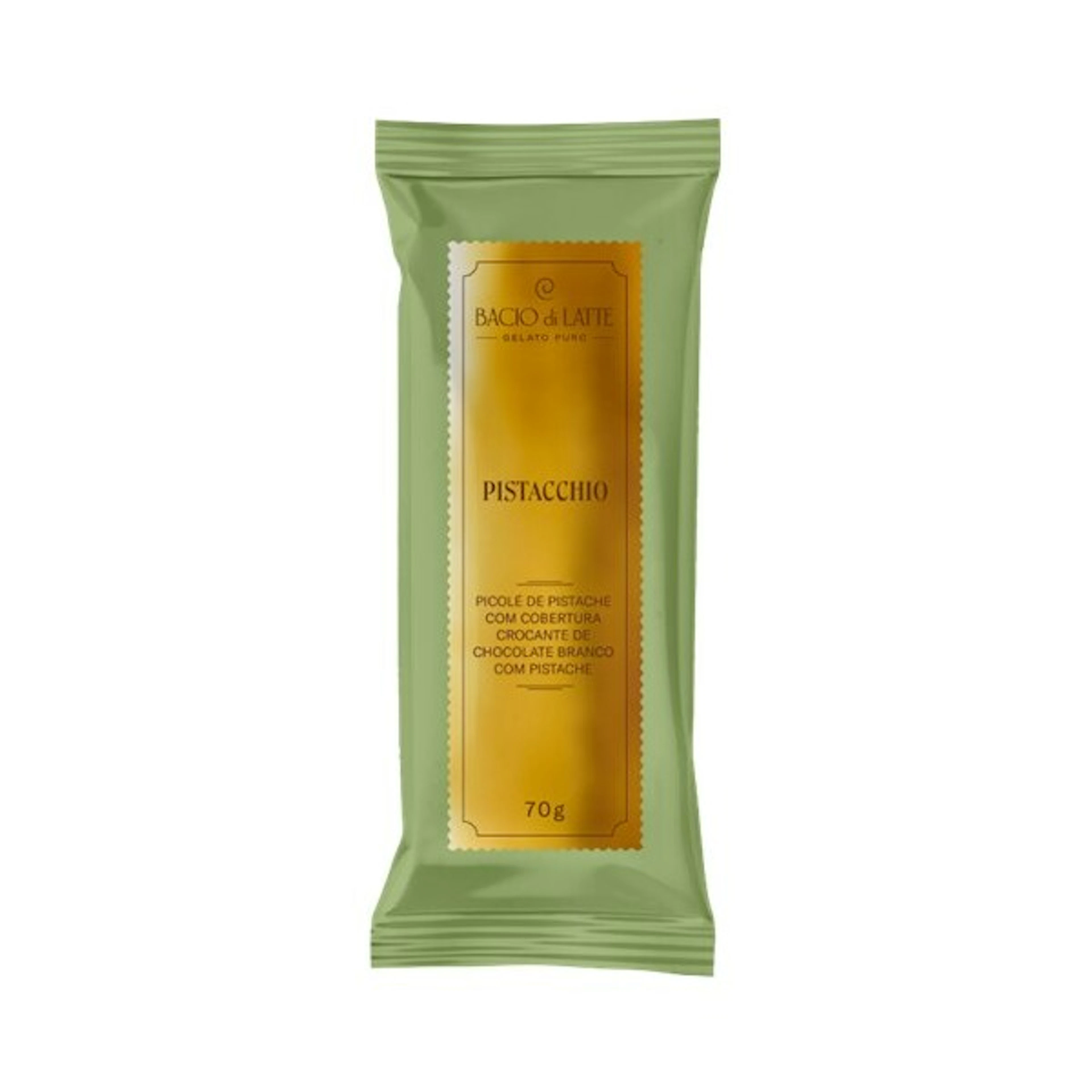 Picolé Pistacchio com Cobertura Bacio di Latte 70g