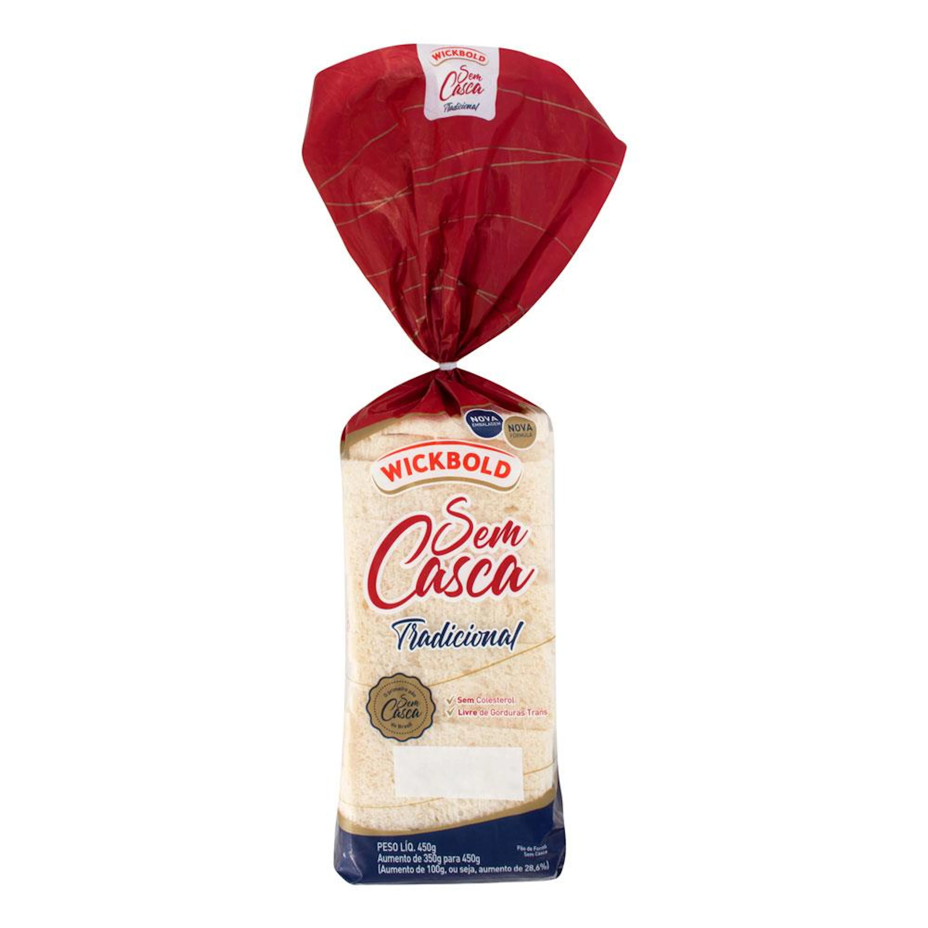 Pão de Forma sem Casca Tradicional Wickbold 450g