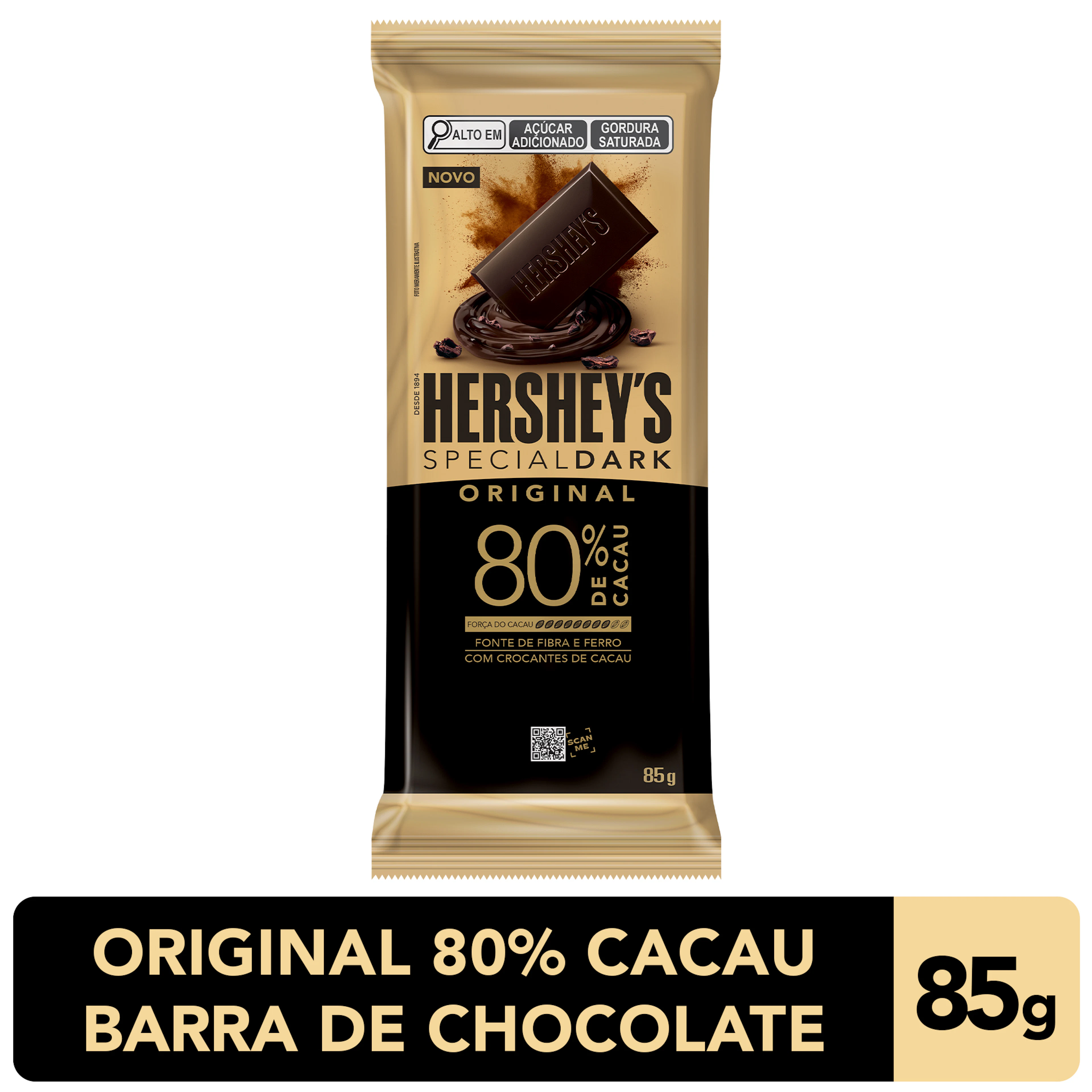 Chocolate Tradicional Special Dark 80% Cacau Hersheys 85g