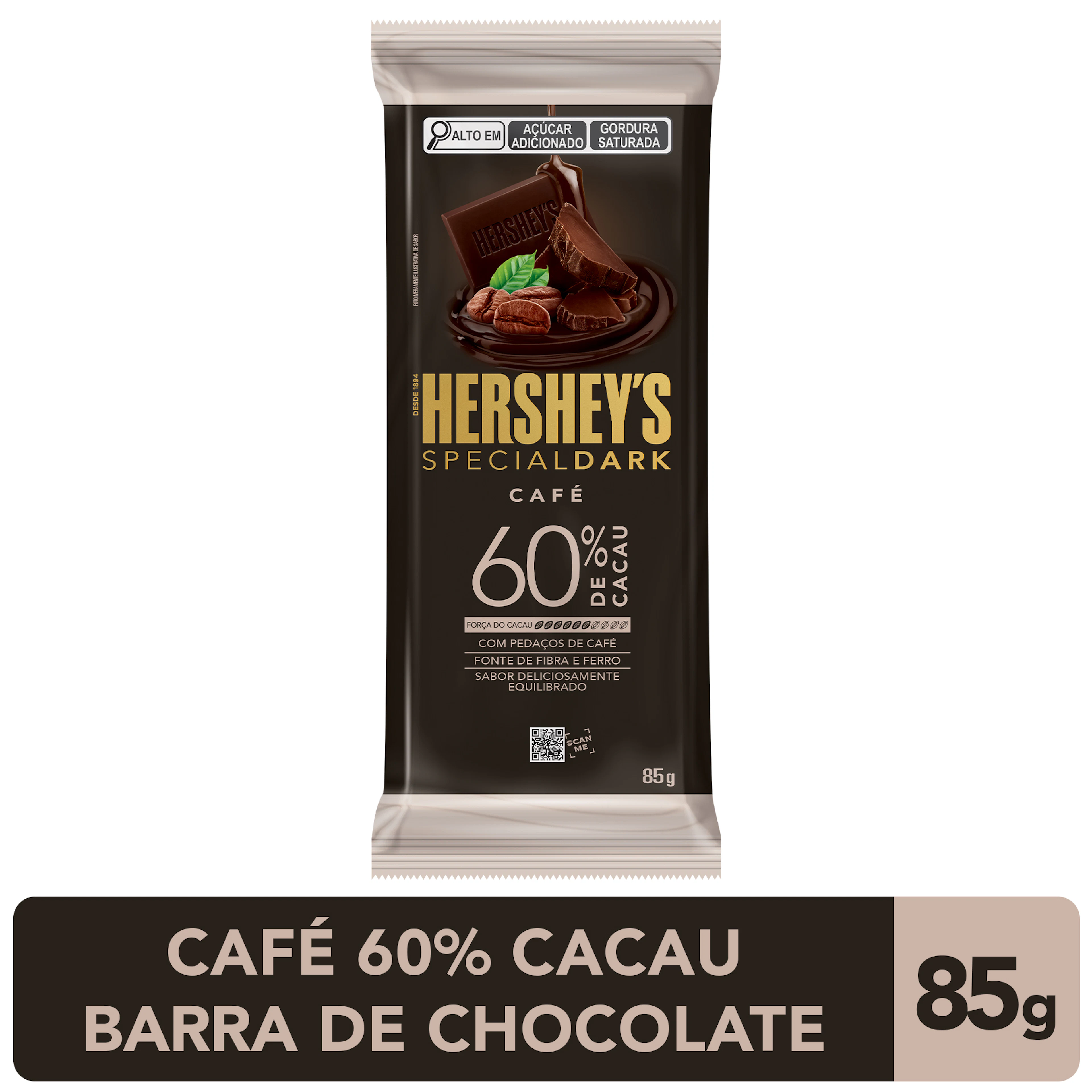 Chocolate Café Special Dark 60% Cacau Hersheys 85g