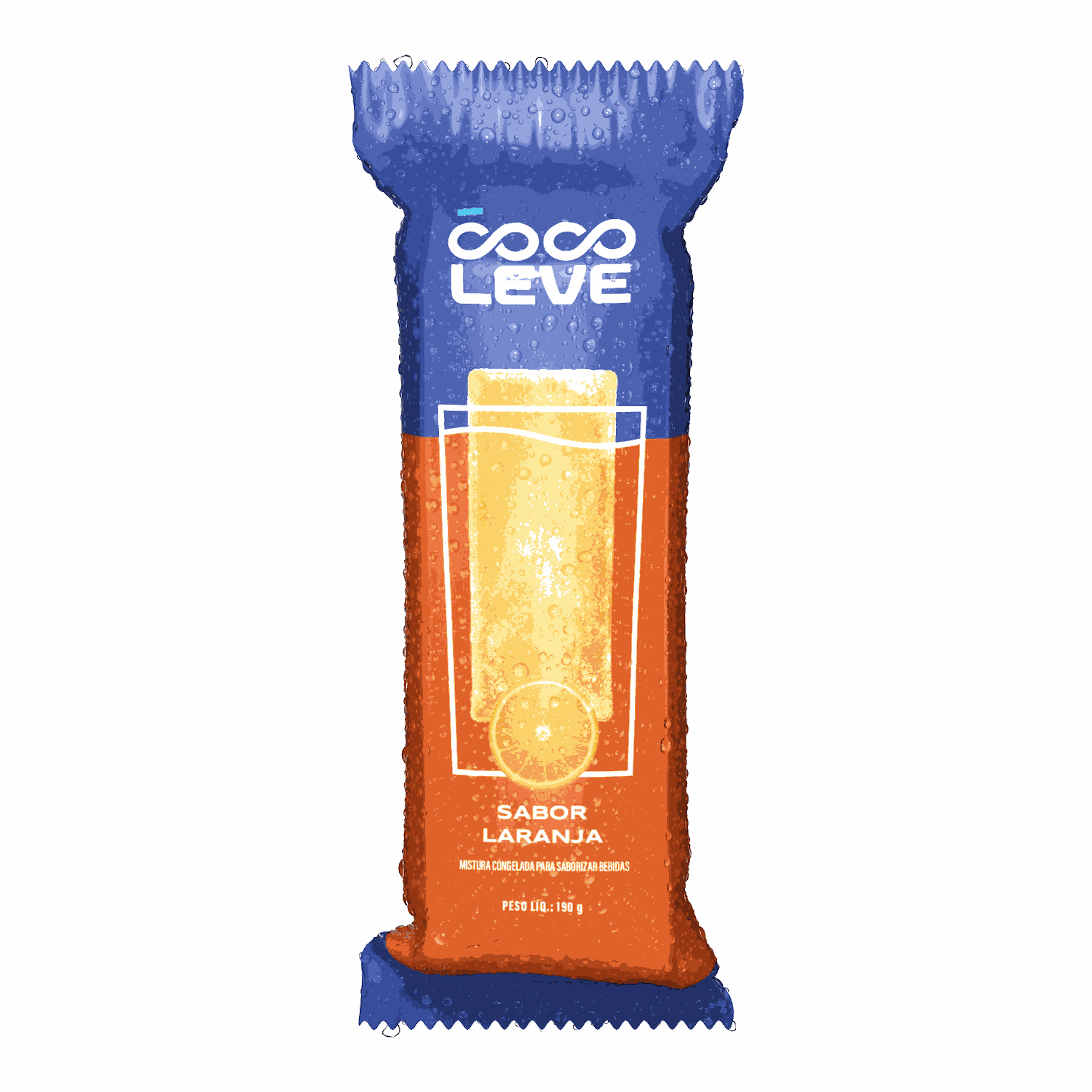 Gelo Saborizado Laranja Coco Leve 190g