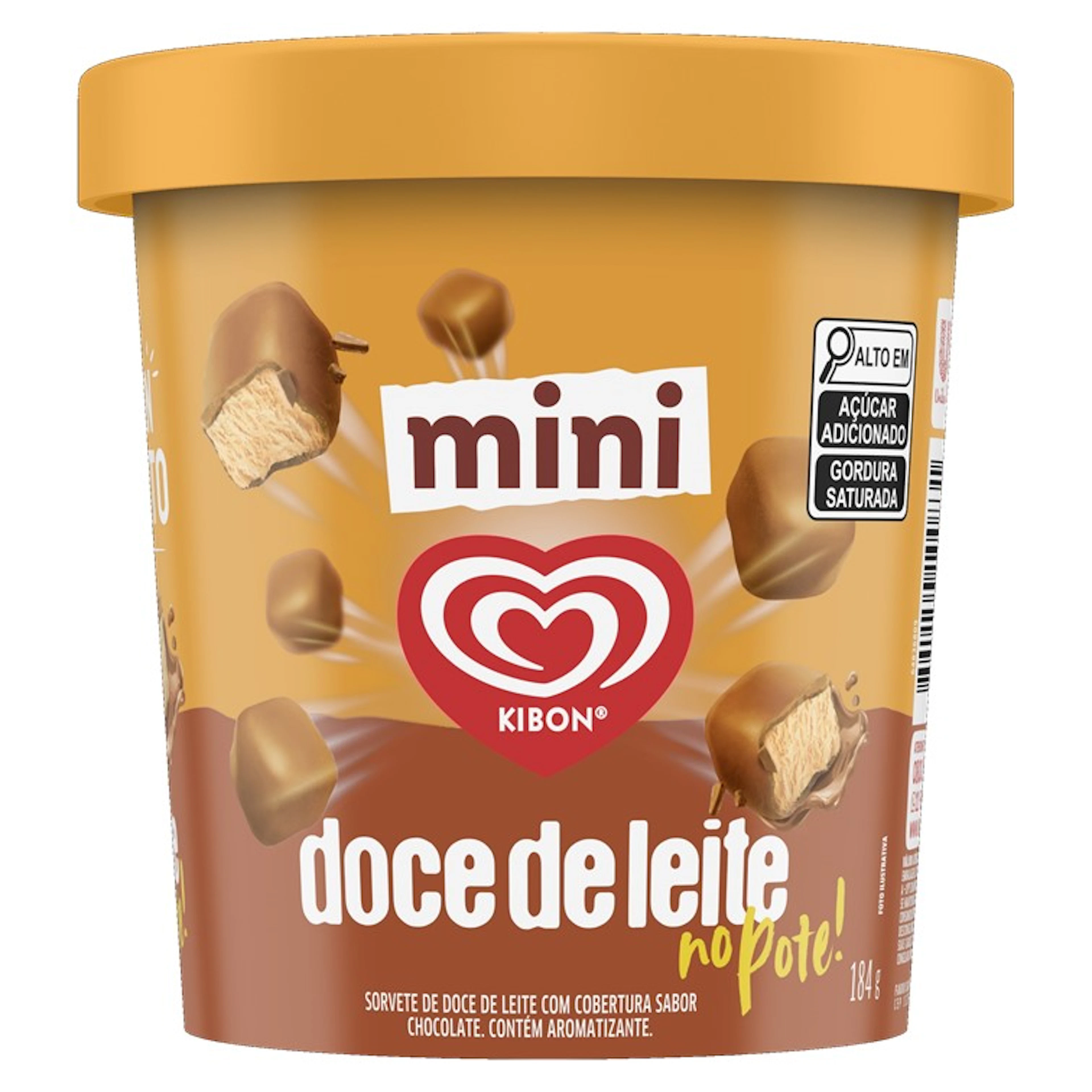 Sorvete Mini Bombom De Doce De Leite Pote 184g