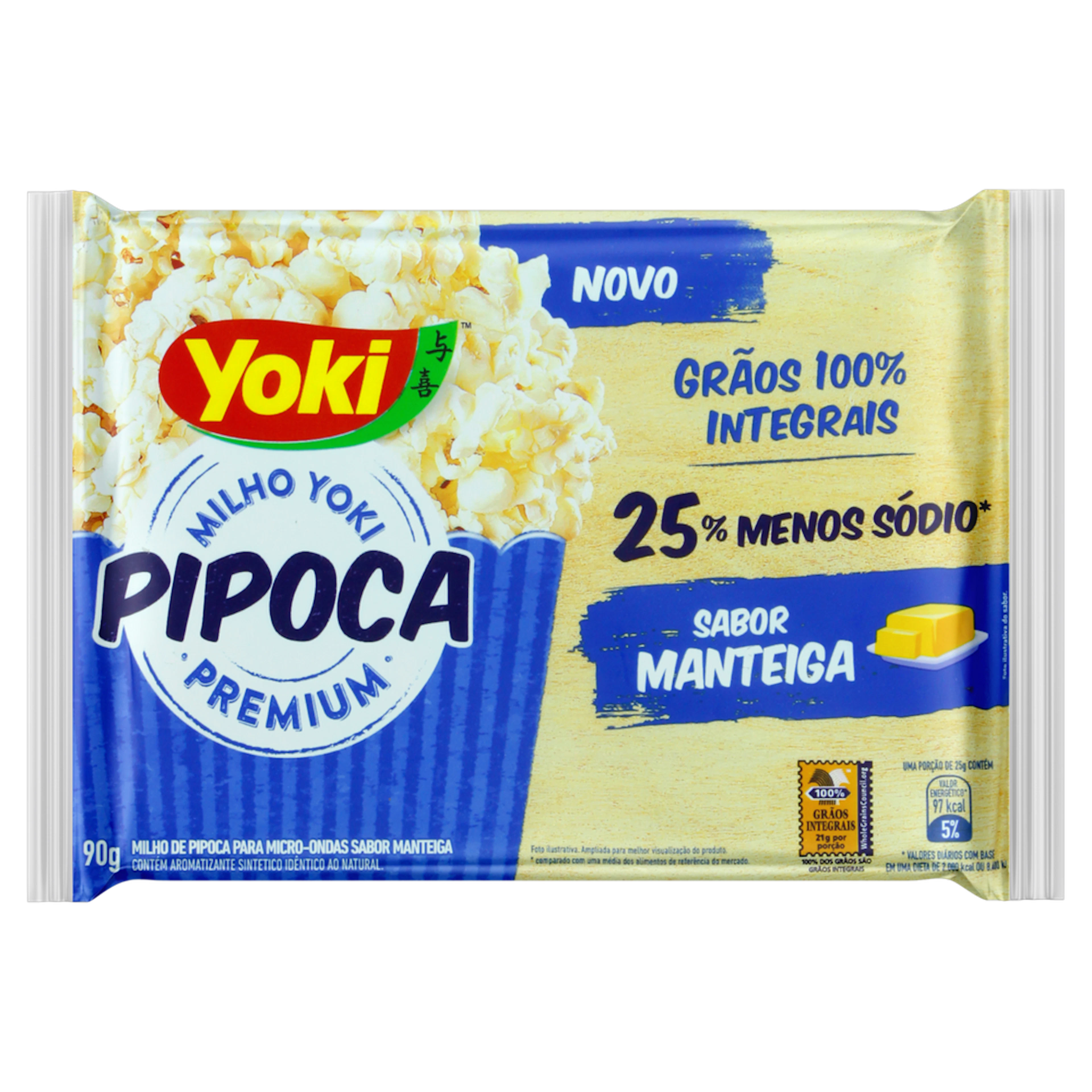 Yoki Premium Pipoca Para Micro-ondas Manteiga 90g