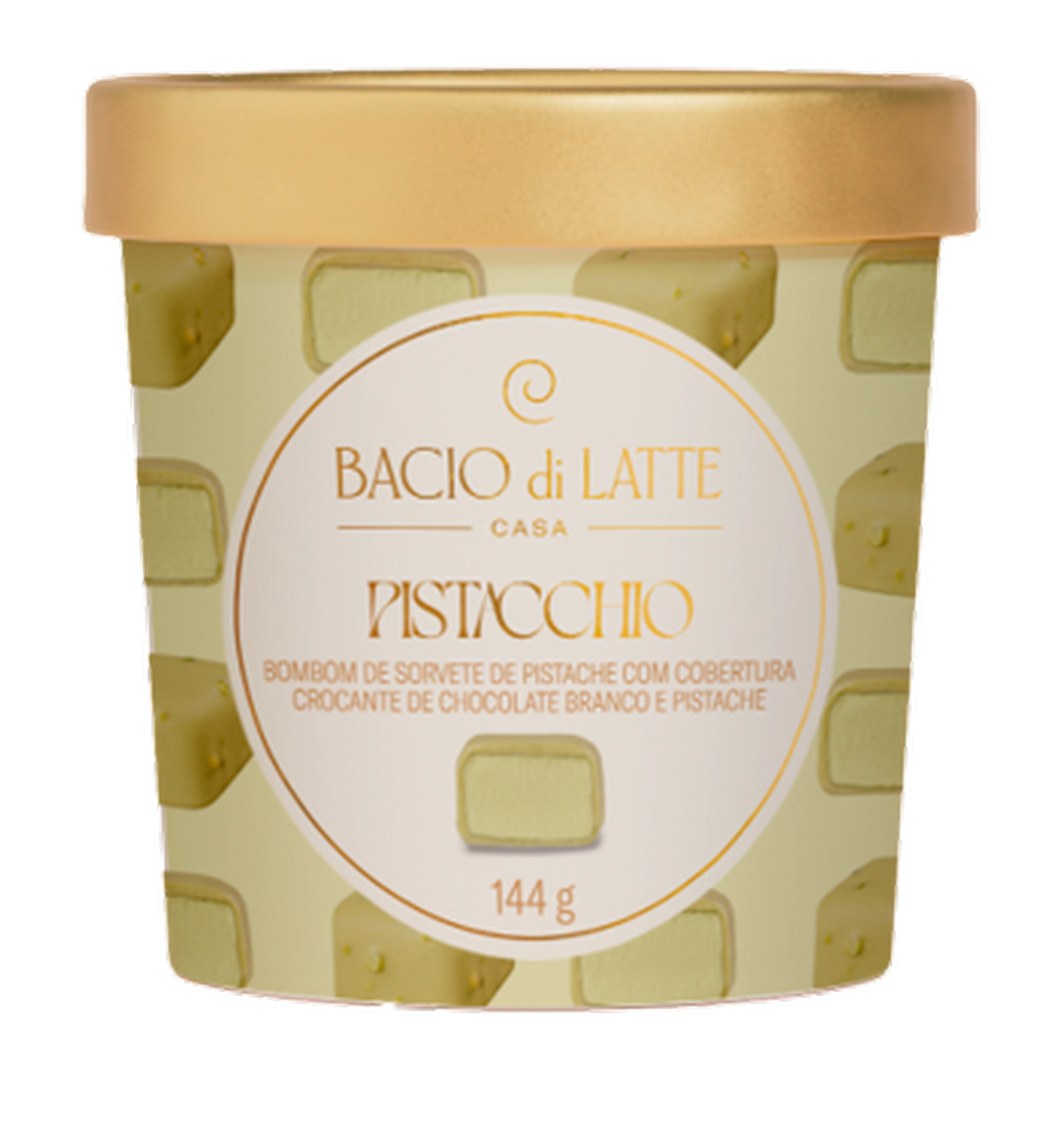 Bombom De Sorvete Bacio Di Latte Pistacchio 144g