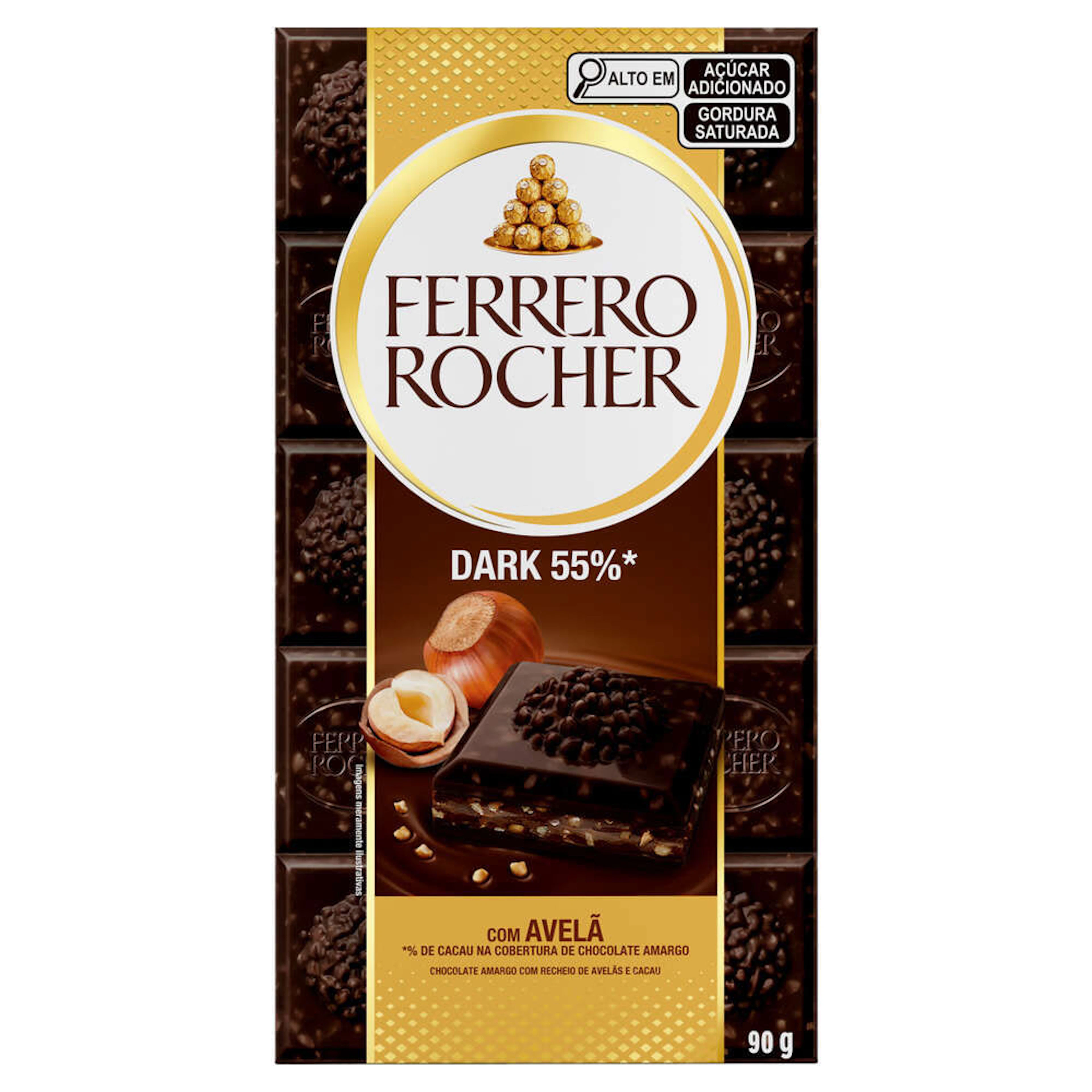 Ferrero Rocher Tablete Dark Com Avela 90g