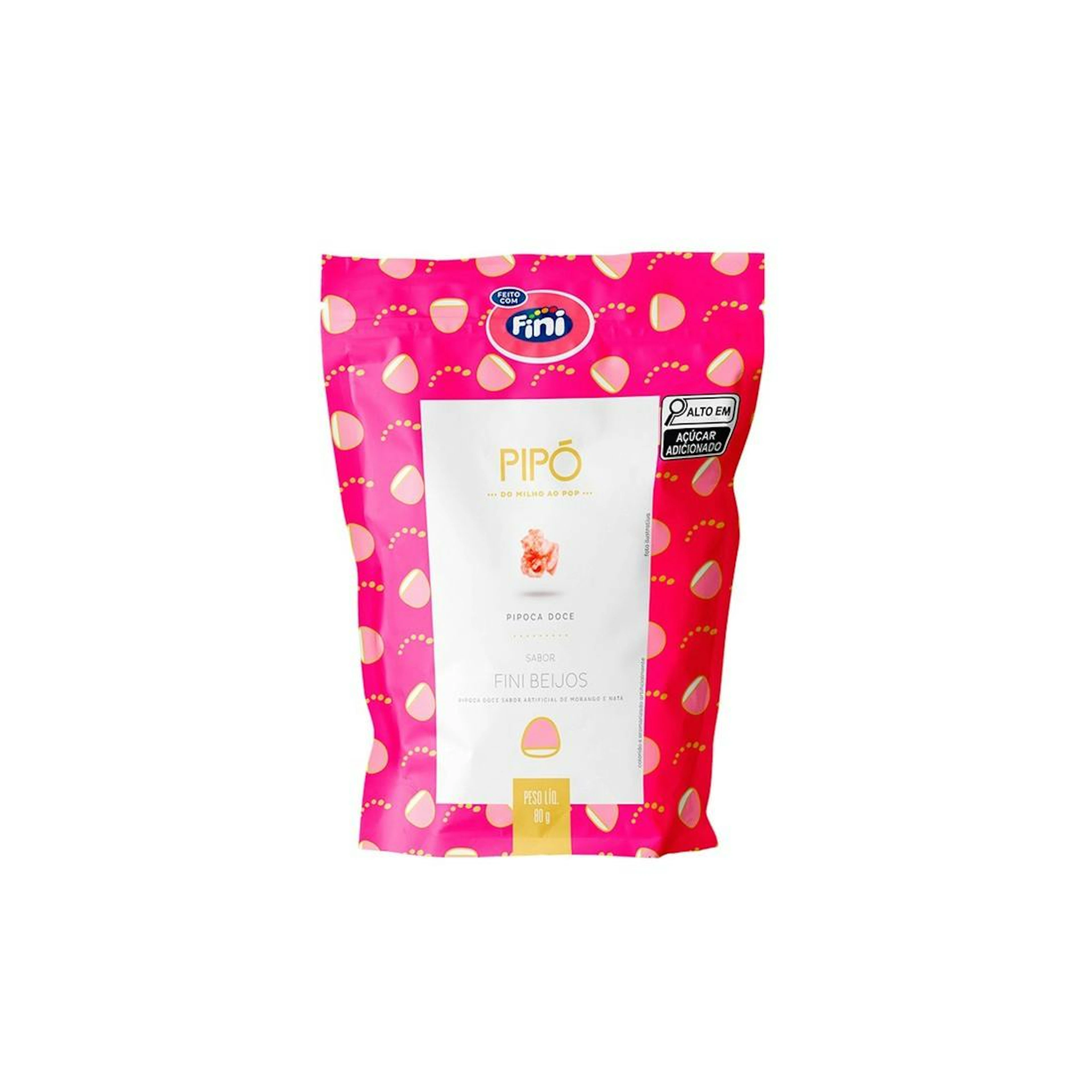 Sachê Pipoca Gourmet Doce Beijo Fini 80g