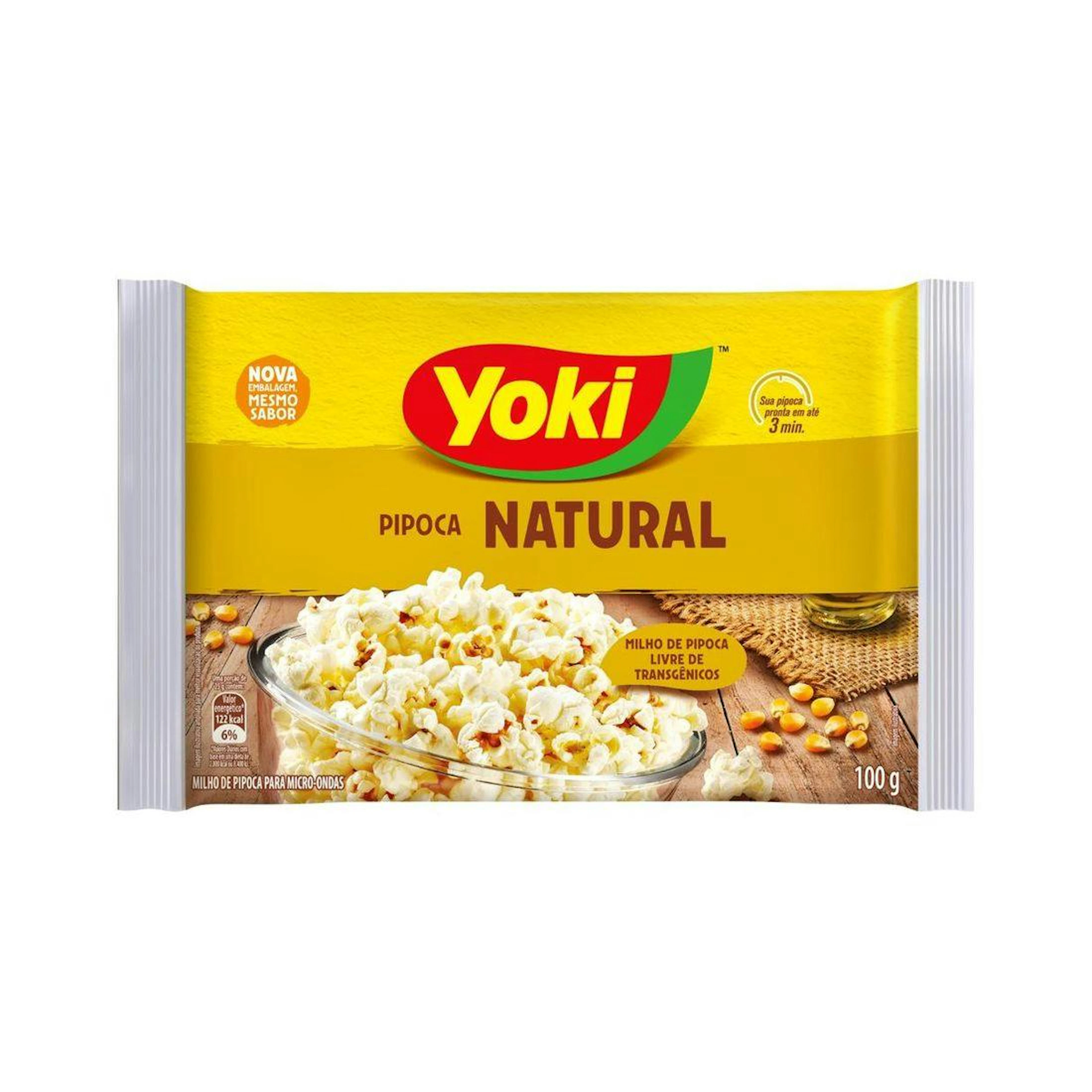 Yoki Pipoca para Microondas Natural 100g