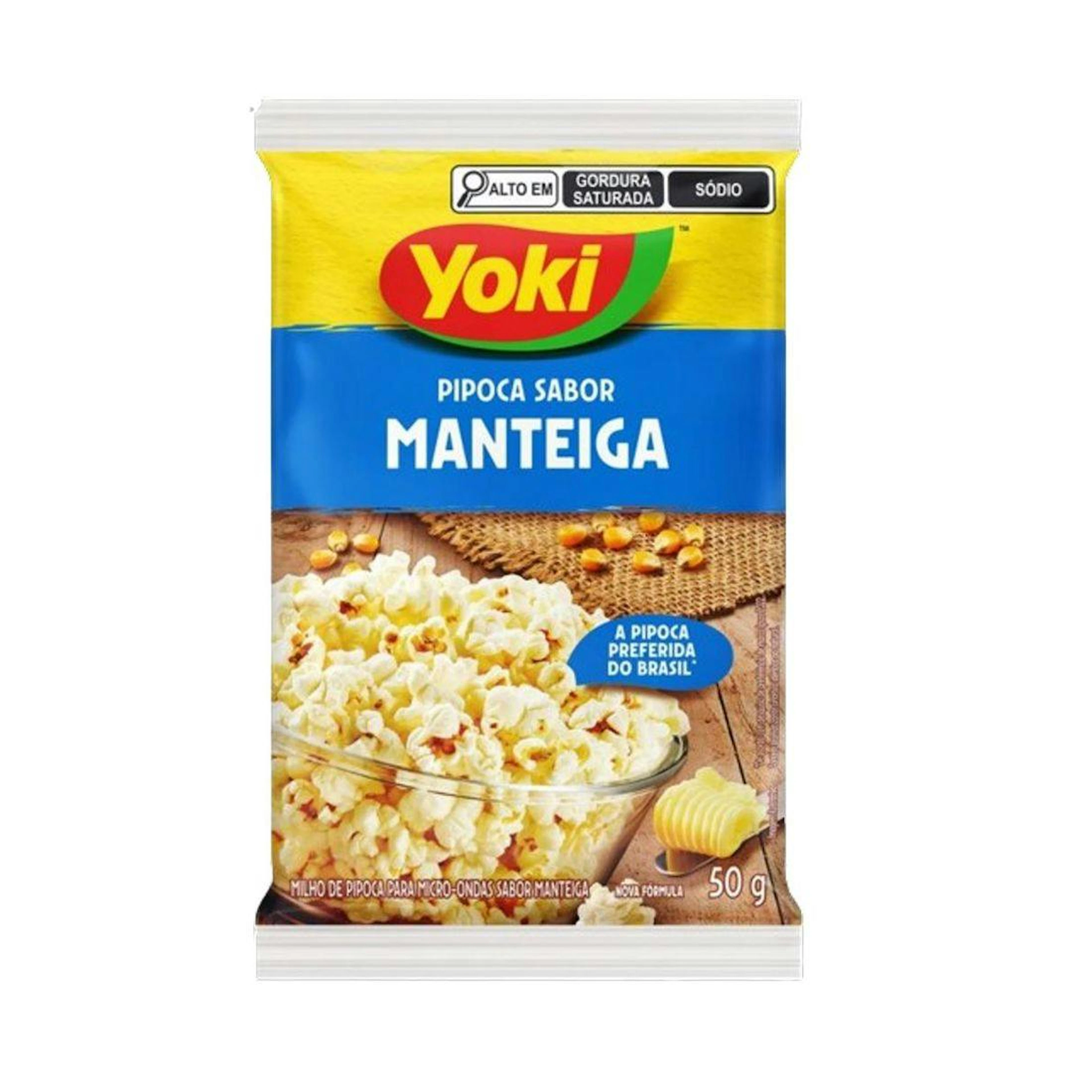 Pipoca para Microondas Yoki Manteiga 50g