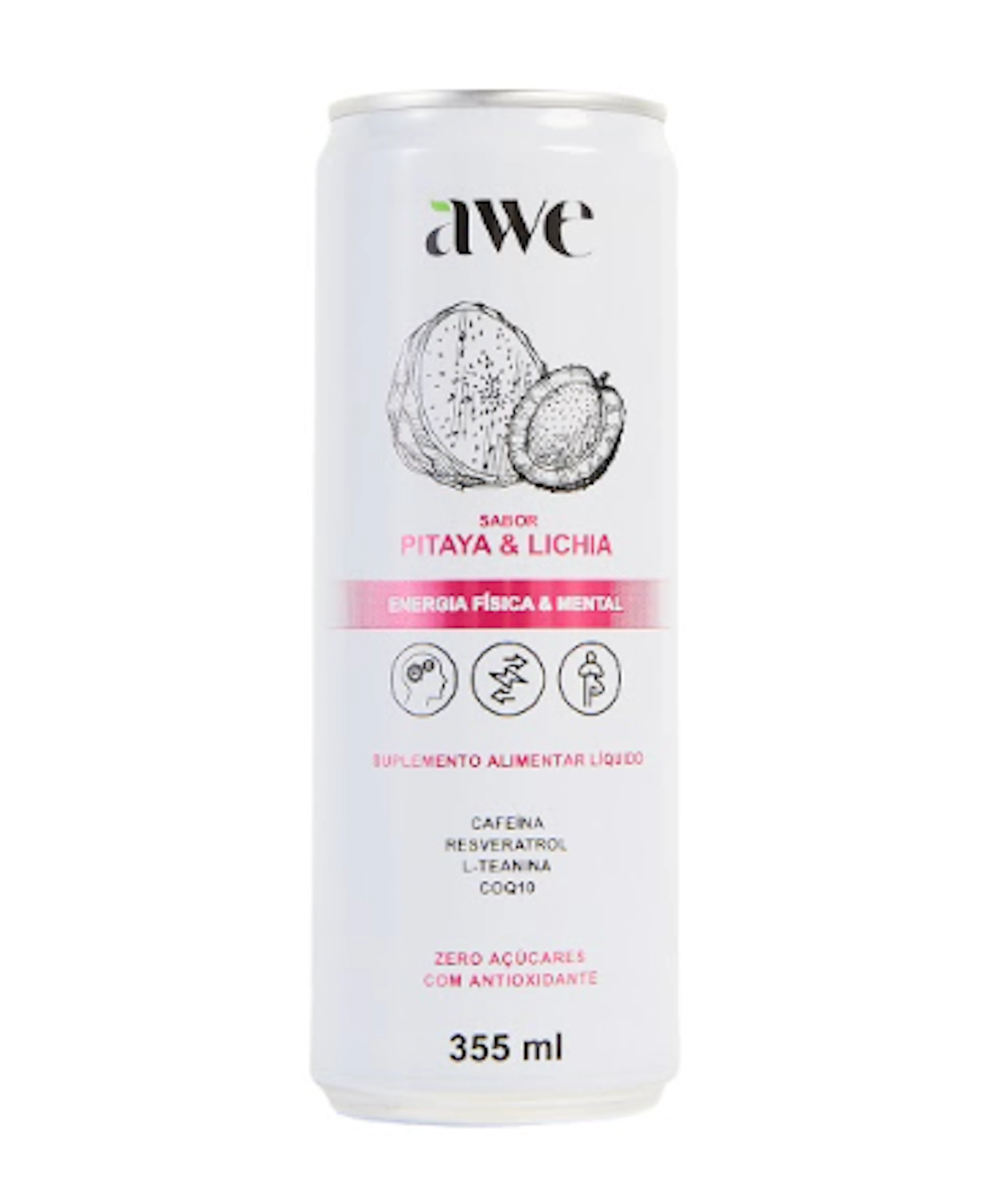 AWE Pitaya e Lichia Bebida Funcional 355 ml