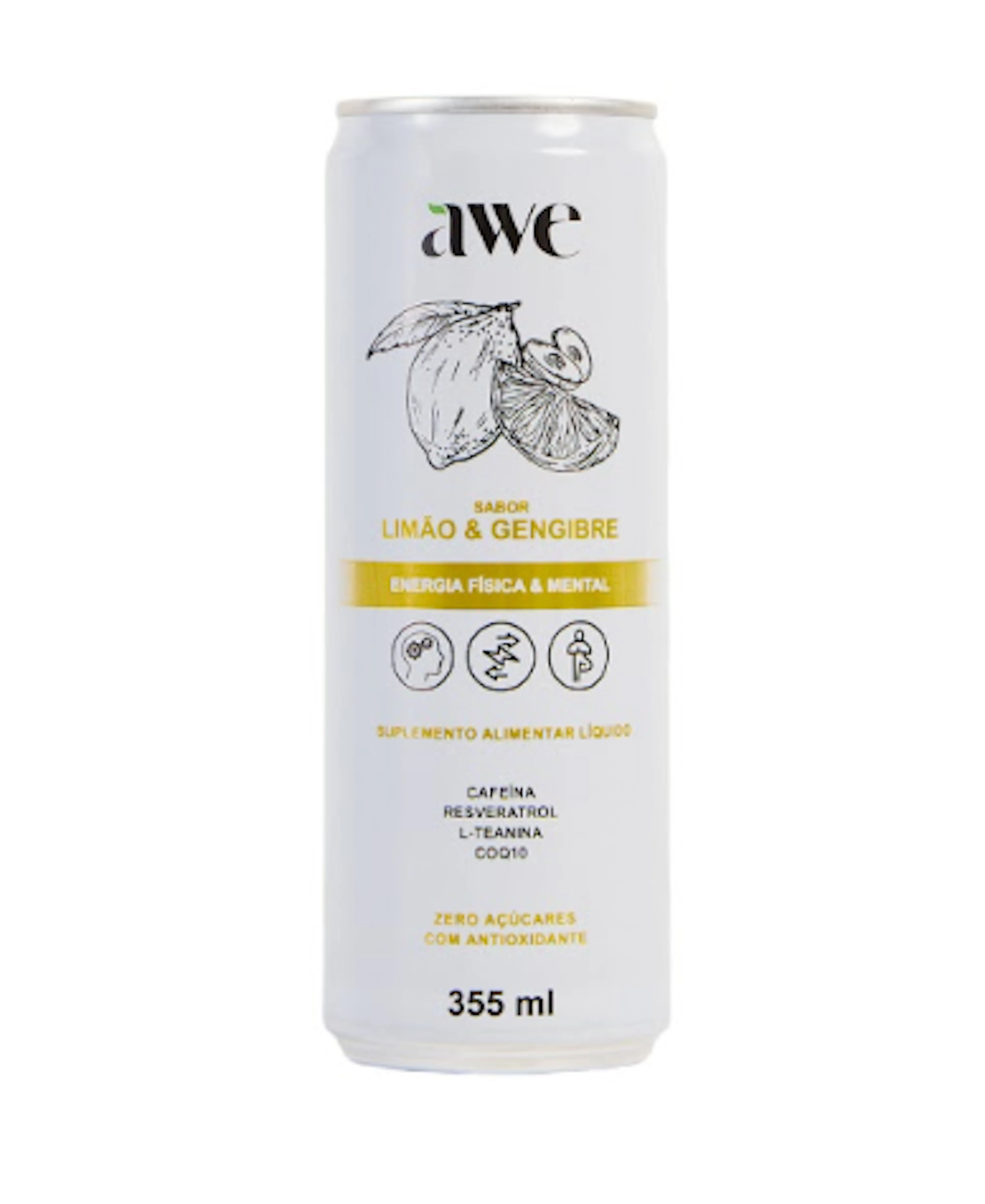 AWE Limão e Gengibre Bebida Funcional 355 ml