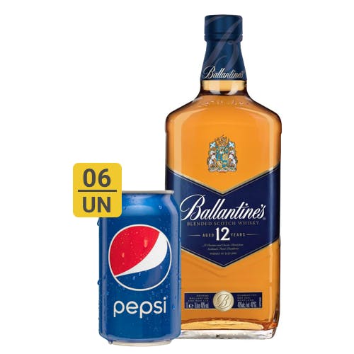Zé Delivery Combo Pepsi + Ballantines (6 Pepsi 350ml + 1 Whisky