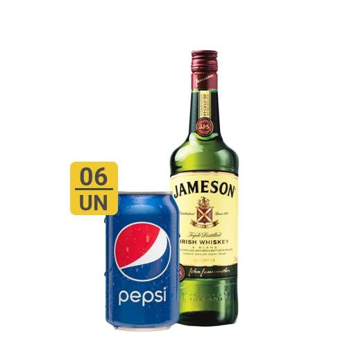 Zé Delivery Combo Pepsi + Jameson (6 Pespi 350ml + 1 Whisky Jameson