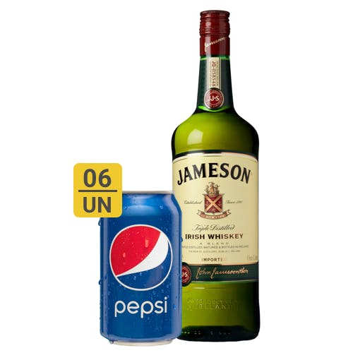Zé Delivery Combo Pepsi + Jameson (6 Pespi 350ml + 1 Whisky Jameson 1L)