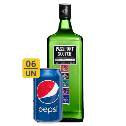 Zé Delivery Combo Pepsi + Passport Scotch (6 Pespi 350ml + 1 Passport